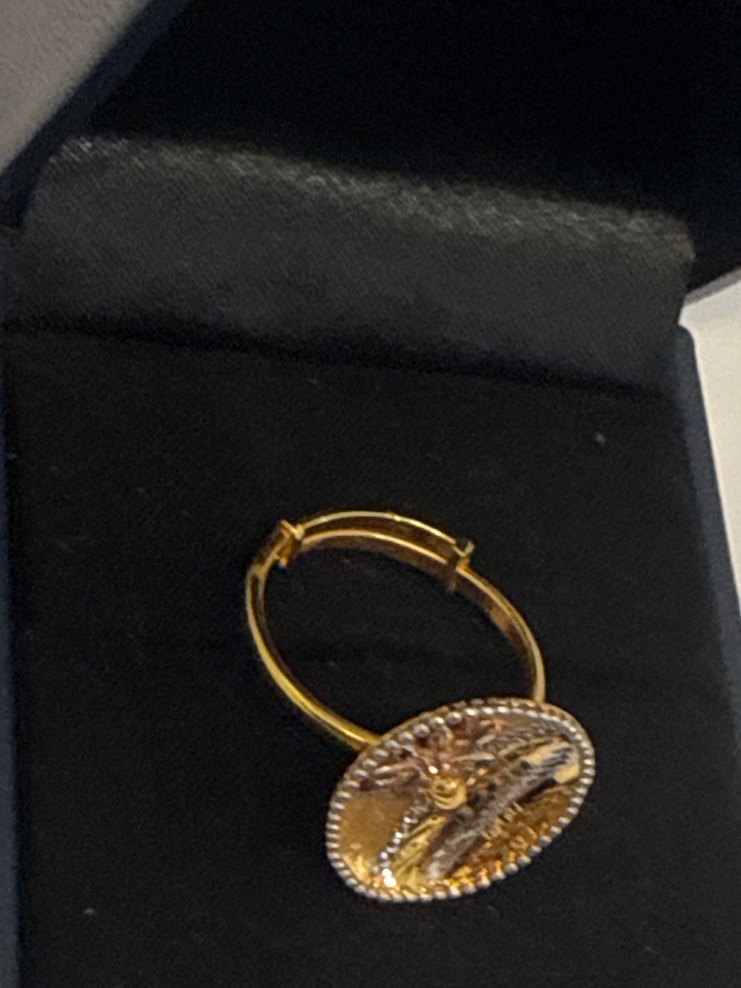 Modern Matt Polished in Rose Gold, Rhodium and Gold, 22K Gold Ring Design, Size adjustable 5-12, 4.7g SKU: R0152W