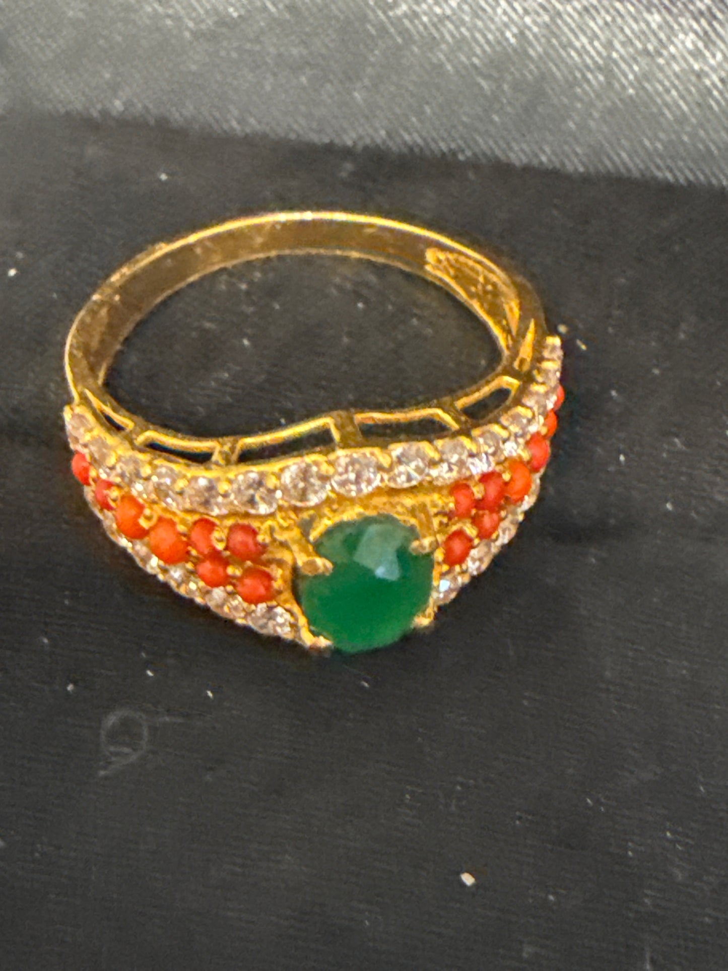 Gemstone Ring 22K Gold 9Size , Weight: 4.4g SKU:RW086