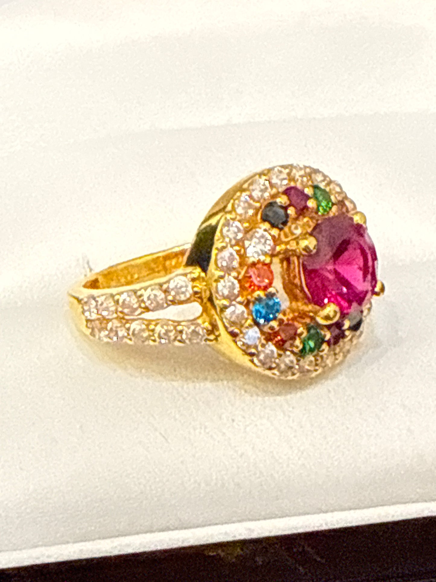 Gemstone Ring 22K Gold Size6.5, Weight: 5.3g SKU:RW097