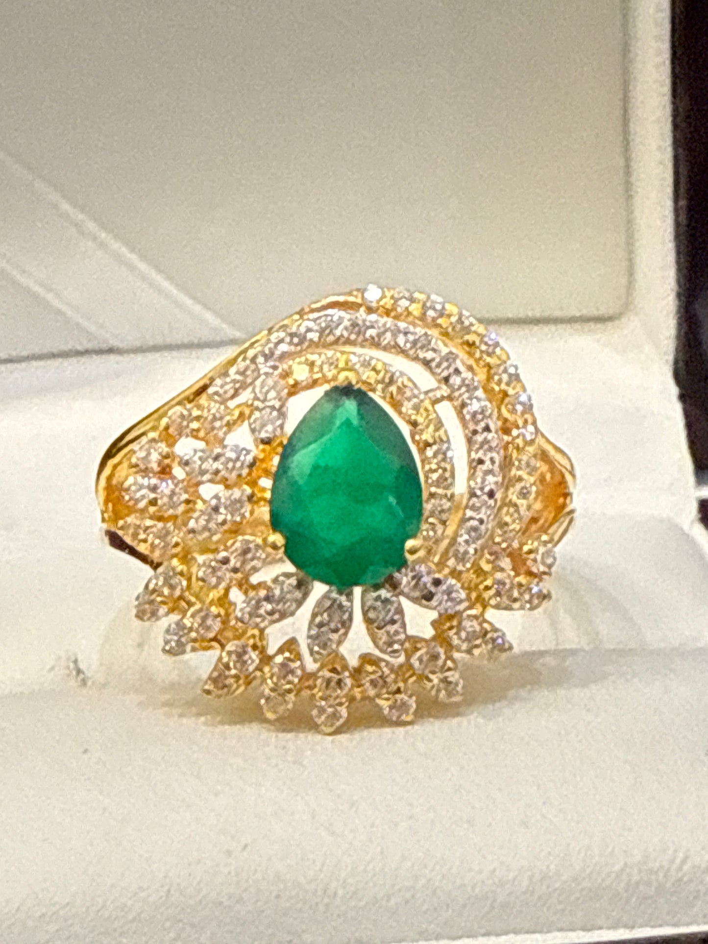 Gemstone Ring 22K Gold Size9 , Weight: 6.4g SKU:RW080