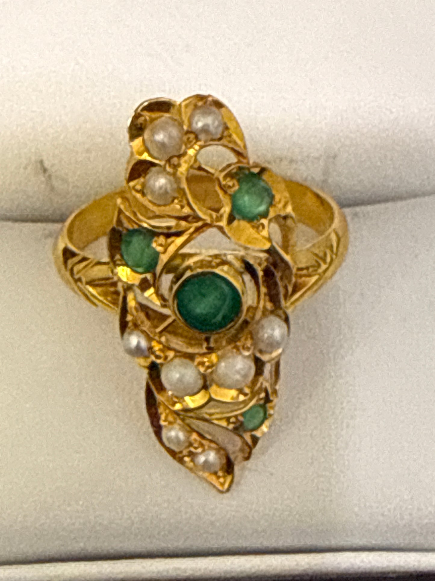 Gemstone Ring 22K Gold 6Size , Weight: 3.8g SKU:RW077
