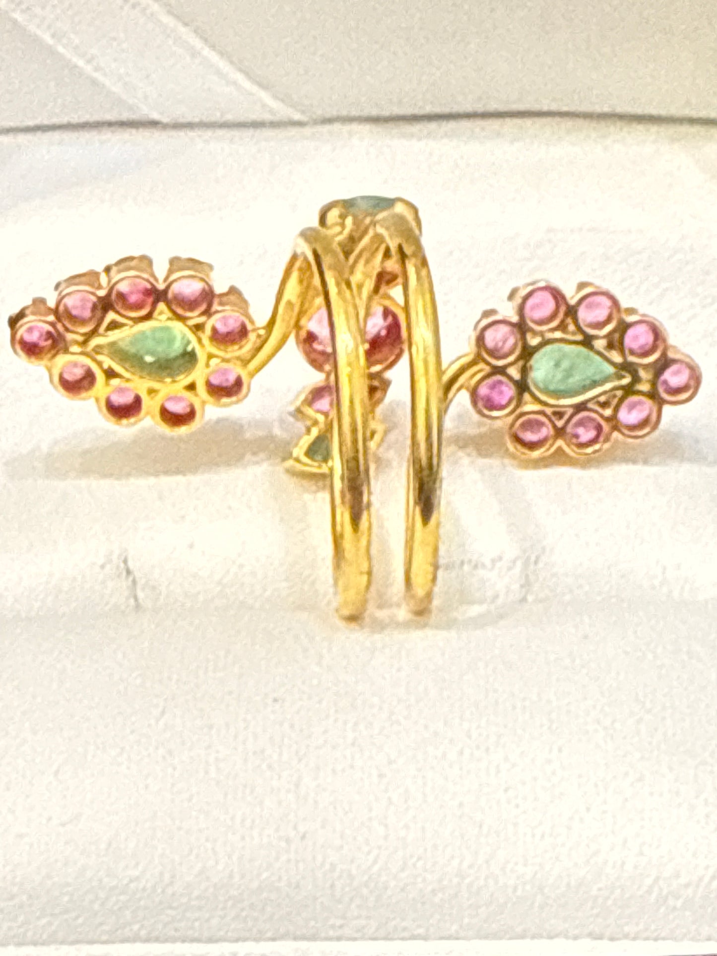Gemstone Ring 22K Gold 4.5Size , Weight: 7.2g SKU:RW078