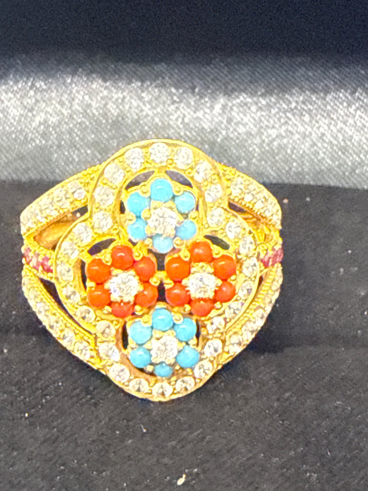 Gemstone Ring 22K Gold 6.5Size , Weight: 5.3g SKU:RW079