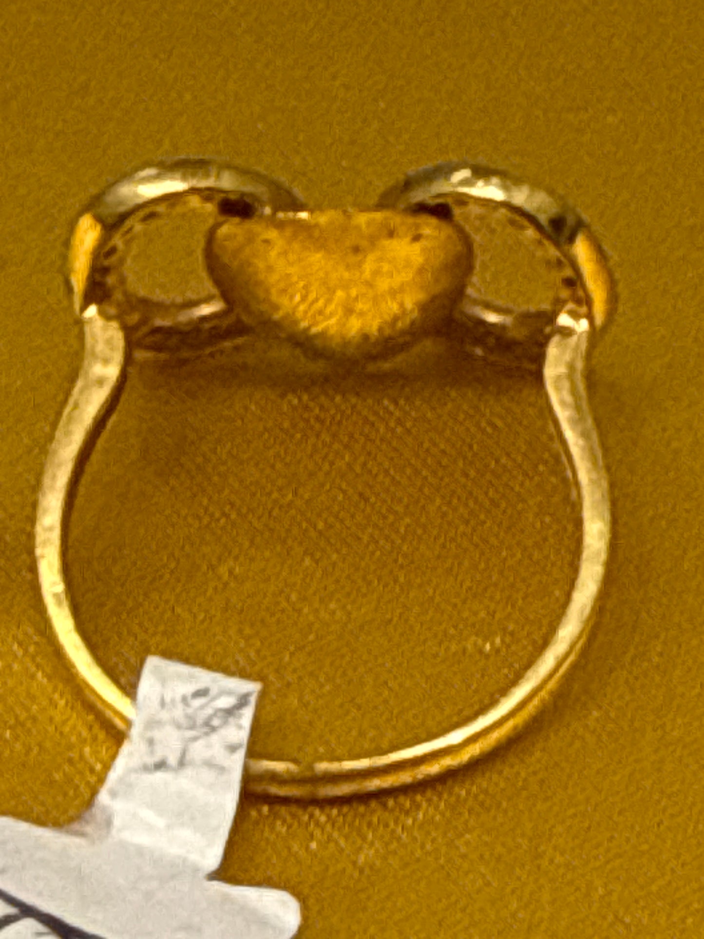 Elegant Designer Inspired Ring with a Modern Twist with 0.5 CT Sapphire in 22K Gold Size 7, 4.0g SKU: R0214W