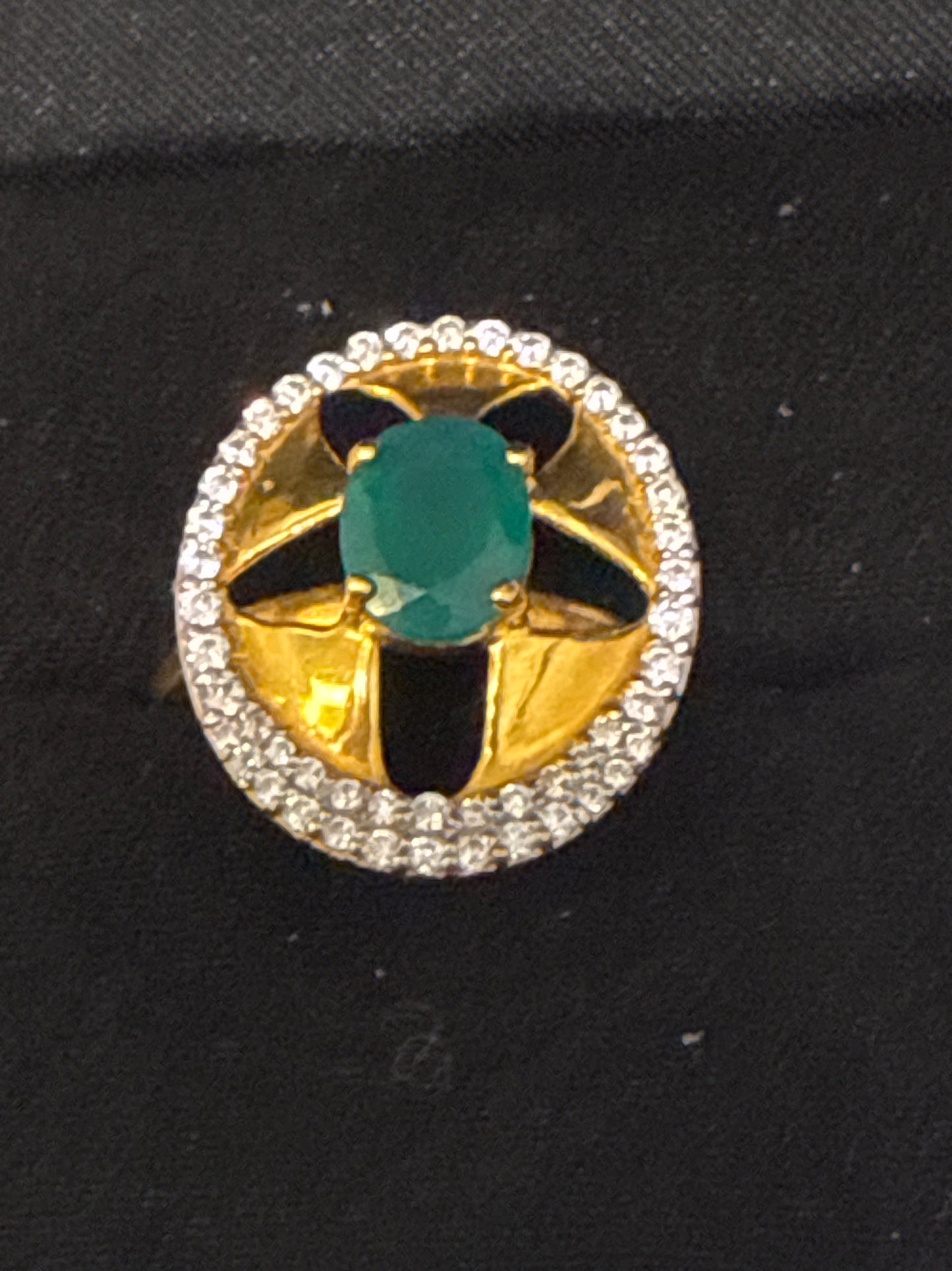 Gemstone Ring 22K Gold 6.5Size , Weight: 4.6g SKU:RW084