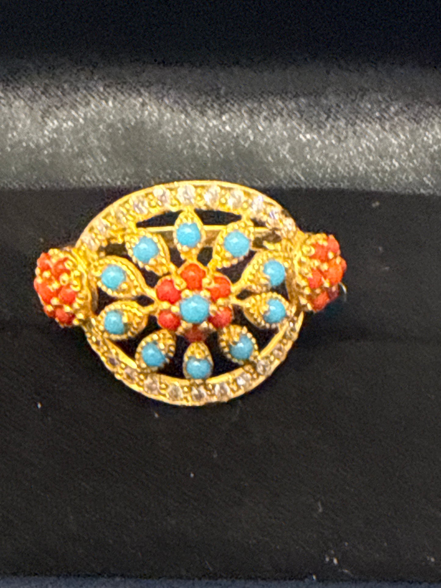 Gemstone Ring 22K Gold Size8, Weight: 4.3g SKU:RW074