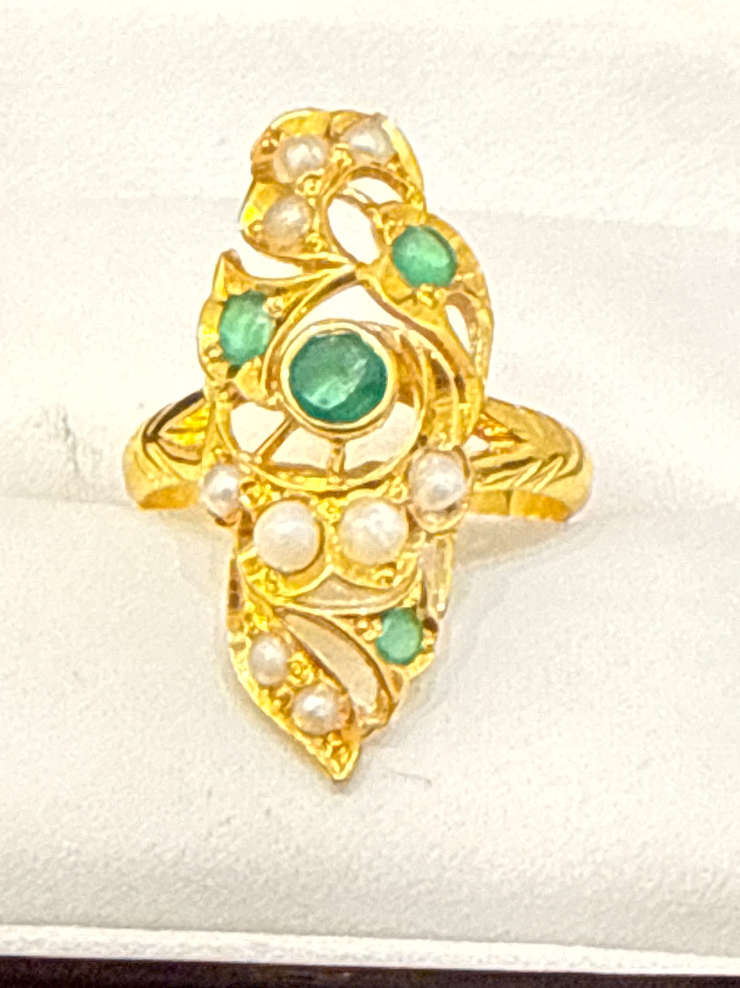Gemstone Ring 22K Gold 6Size , Weight: 3.8g SKU:RW077