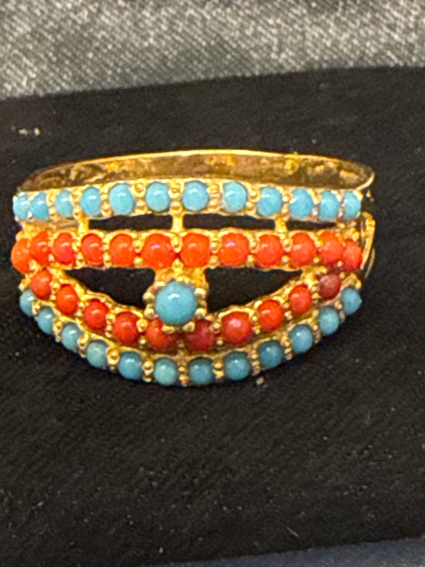 Gemstone Ring 22K Gold 8Size , Weight: 3.2g SKU:RW081