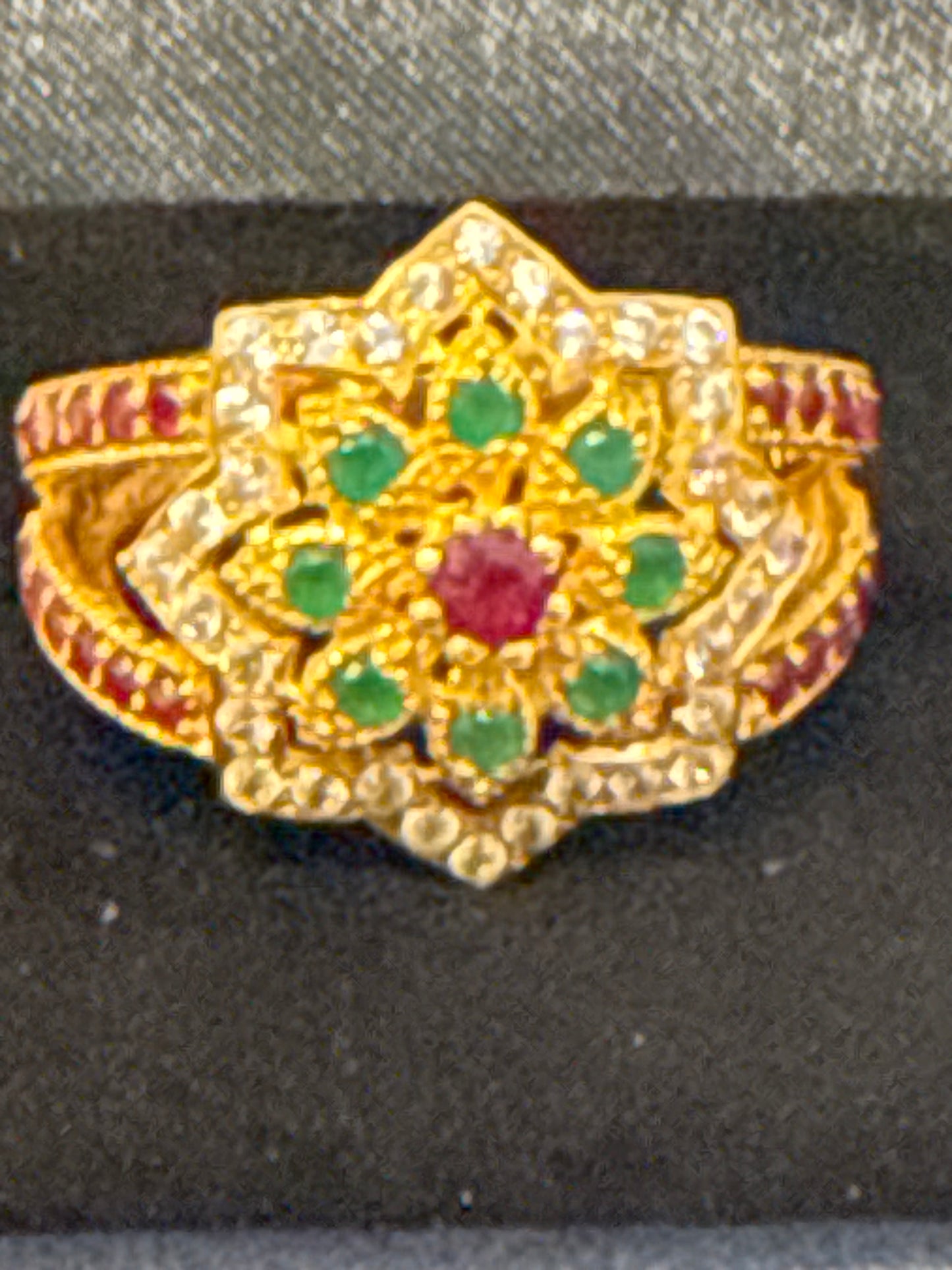 Gemstone Ring 22K Gold Size7 , Weight: 5g SKU:RW094