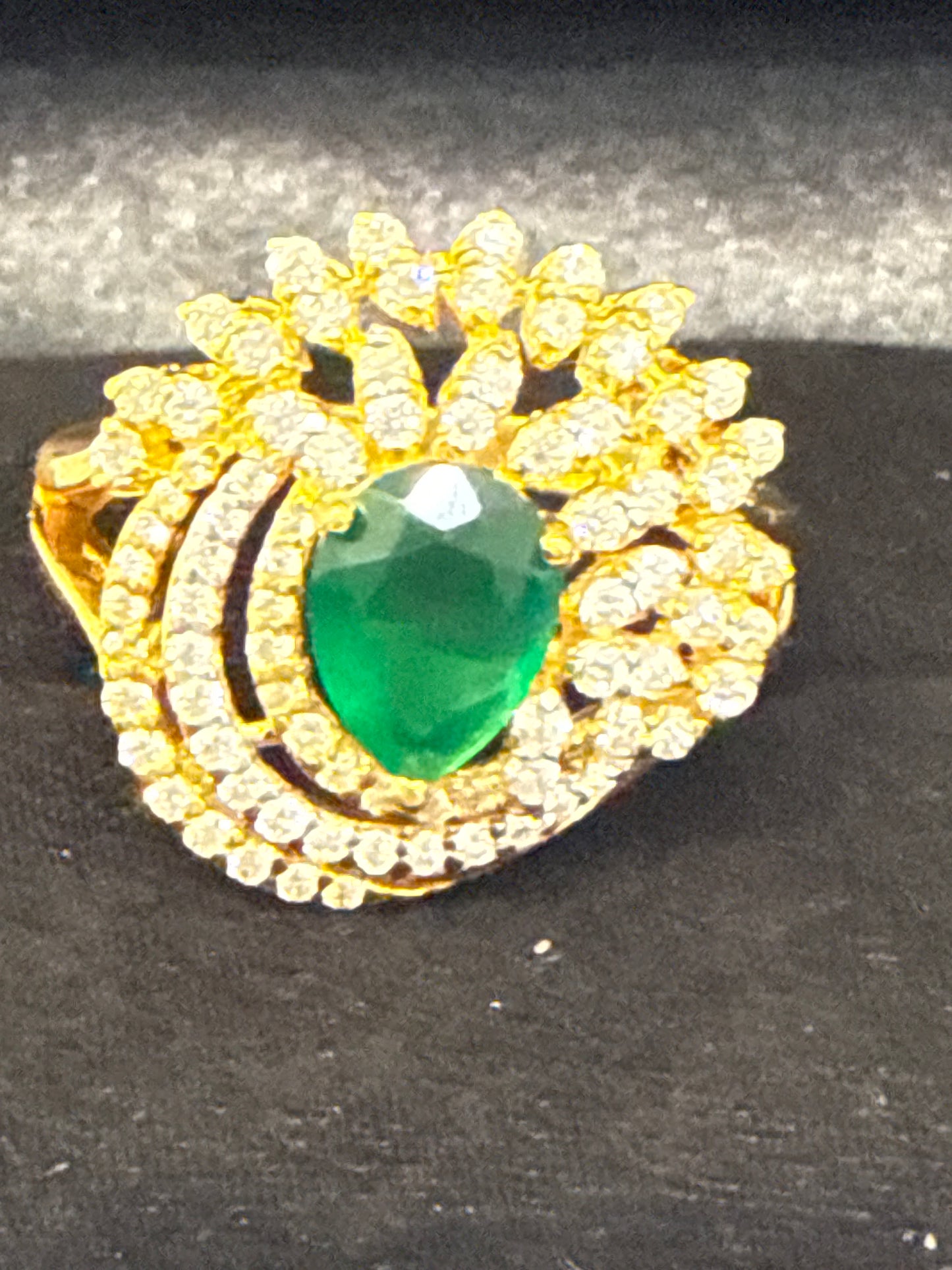 Gemstone Ring 22K Gold Size9 , Weight: 6.4g SKU:RW080