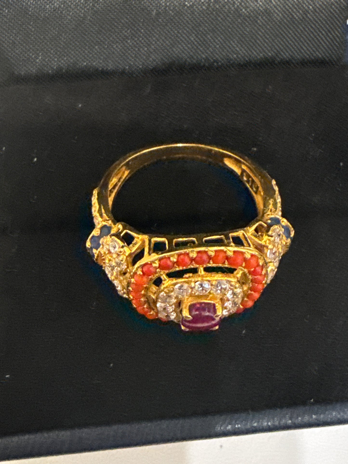 Gemstone Ring 22K Gold 7.5Size , Weight: 5.6g SKU:RW088