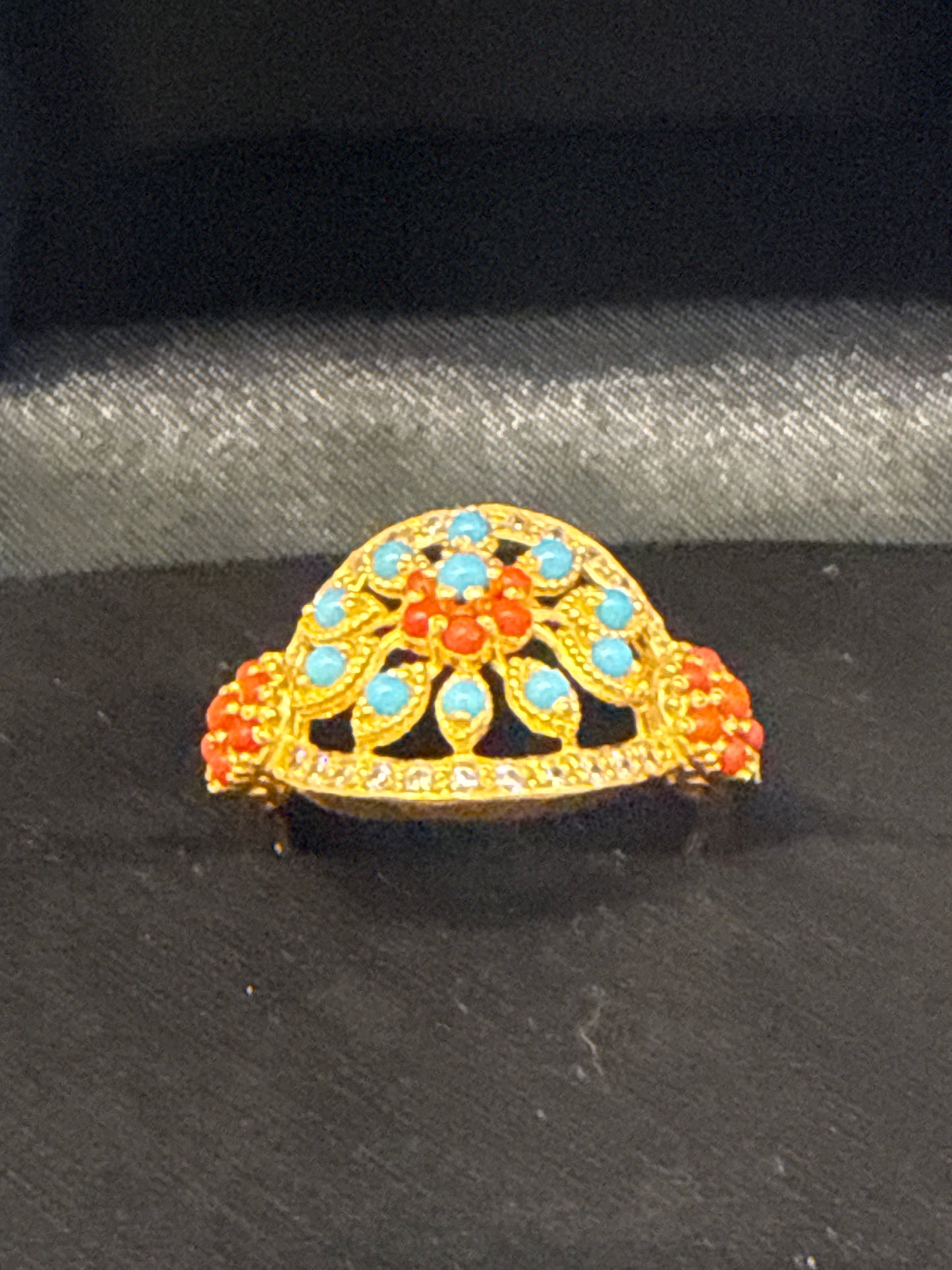 Gemstone Ring 22K Gold Size8, Weight: 4.3g SKU:RW074
