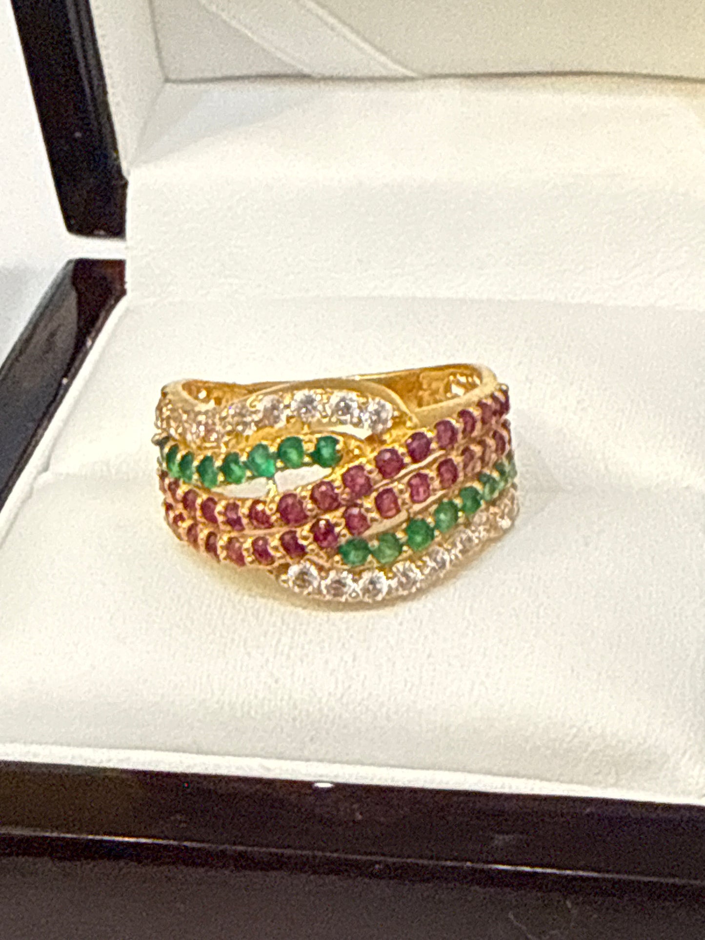 Gemstone Ring 22K Gold 7.5Size , Weight: 4.8g SKU:RW035