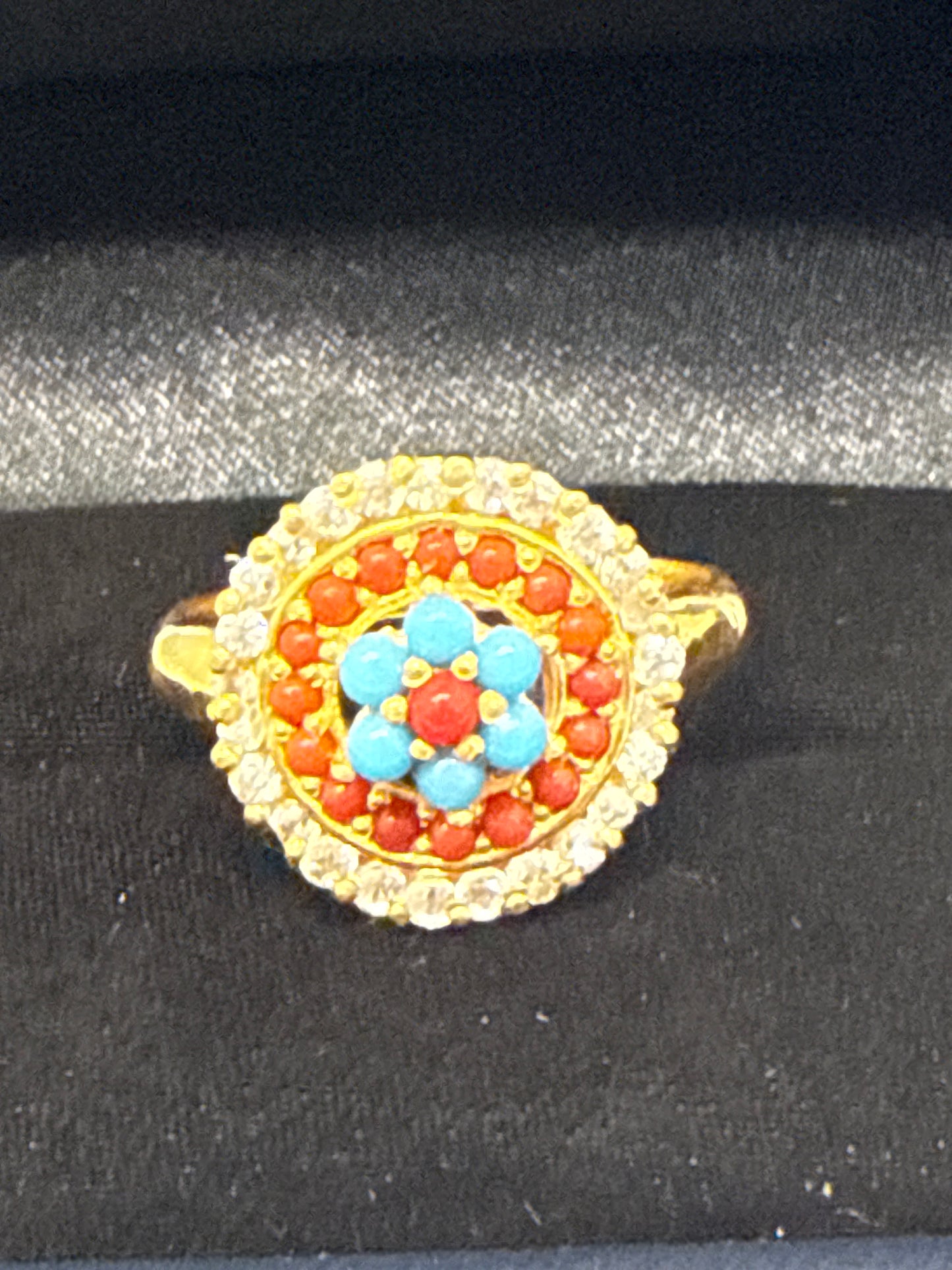 Gemstone Ring 22K Gold 8.5Size , Weight: 5g SKU:RW072