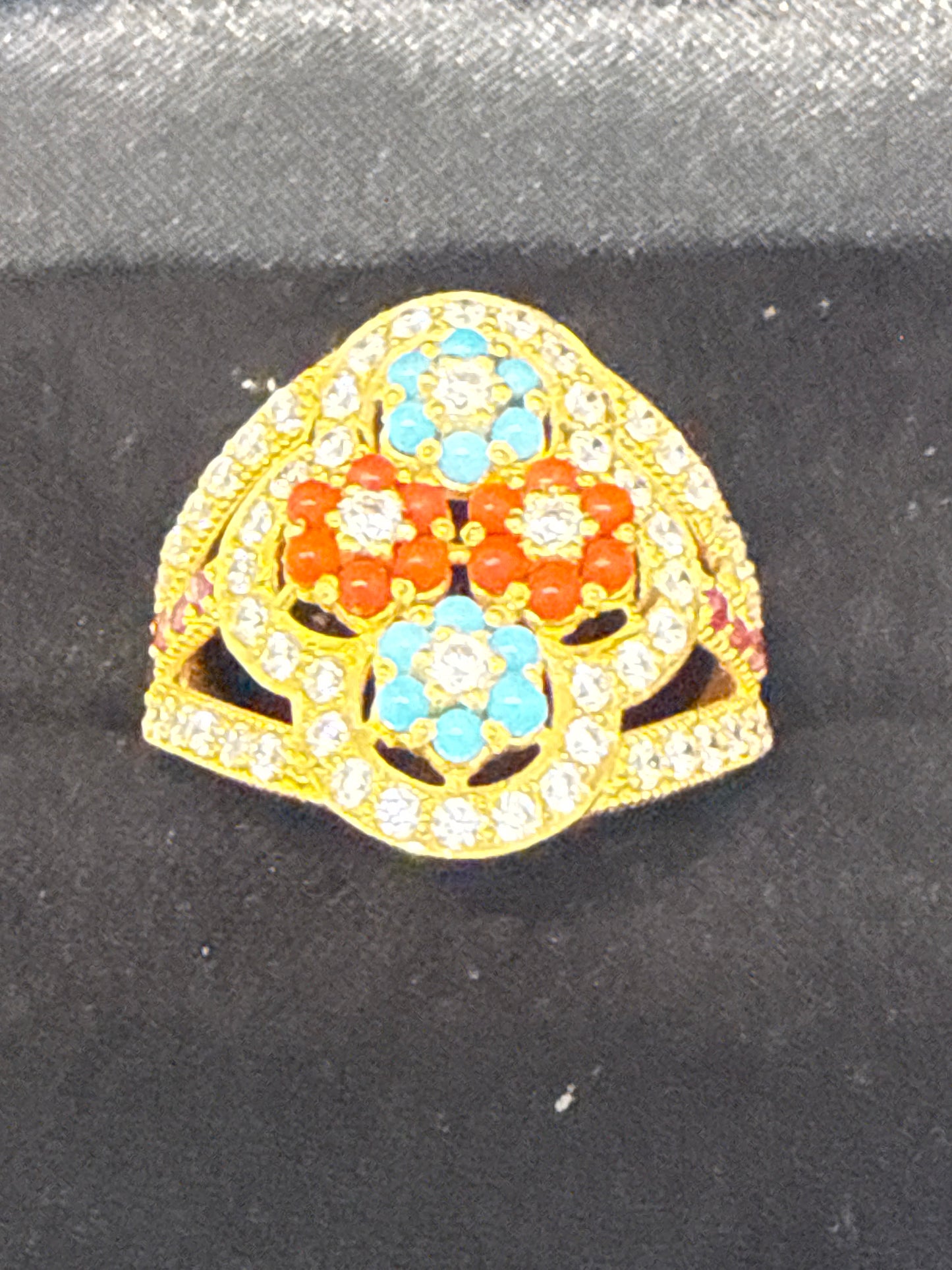 Gemstone Ring 22K Gold 6.5Size , Weight: 5.3g SKU:RW079