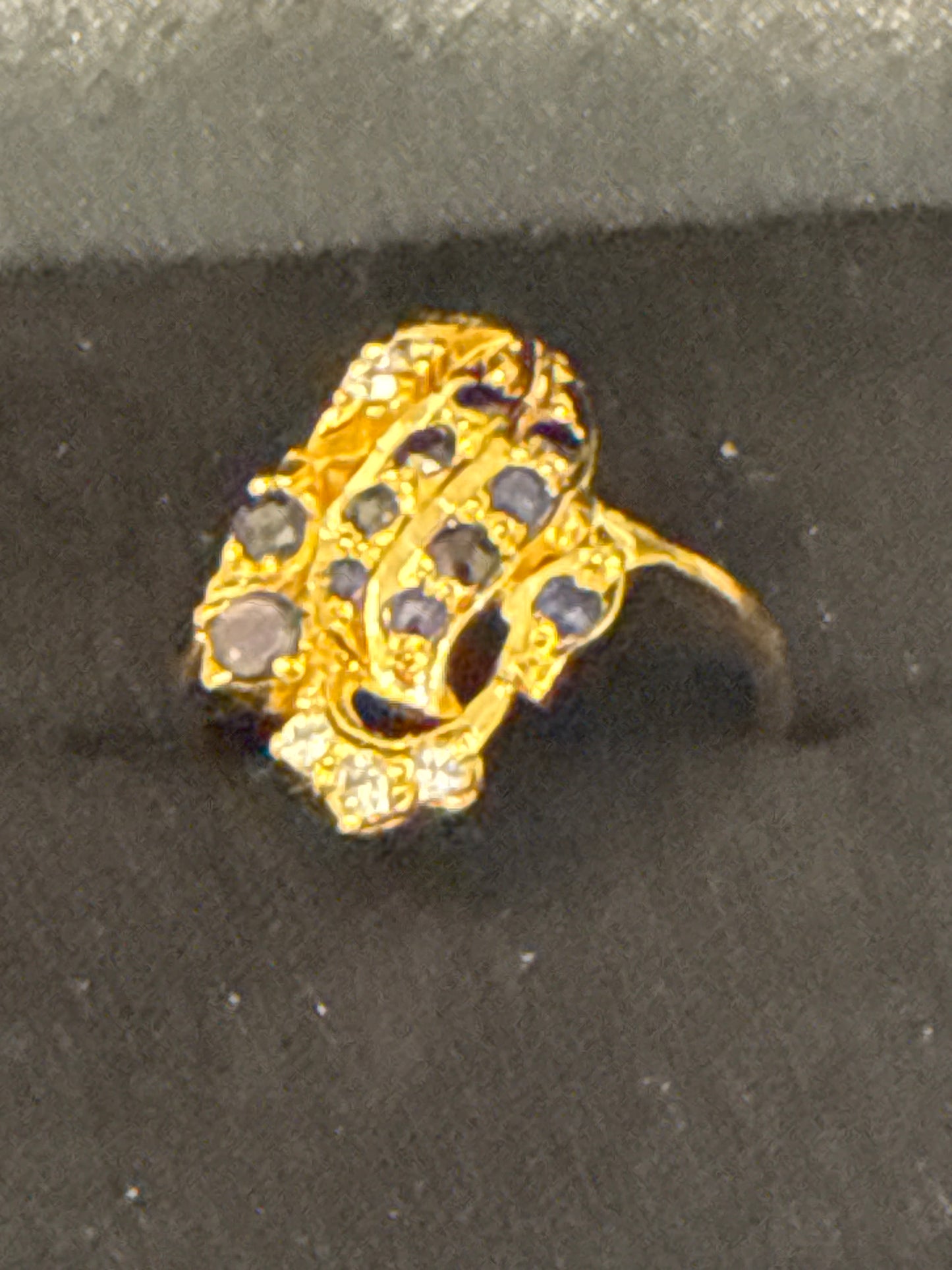 Gemstone Ring 22K Gold 6.5Size , Weight: 3.7g SKU:RW089