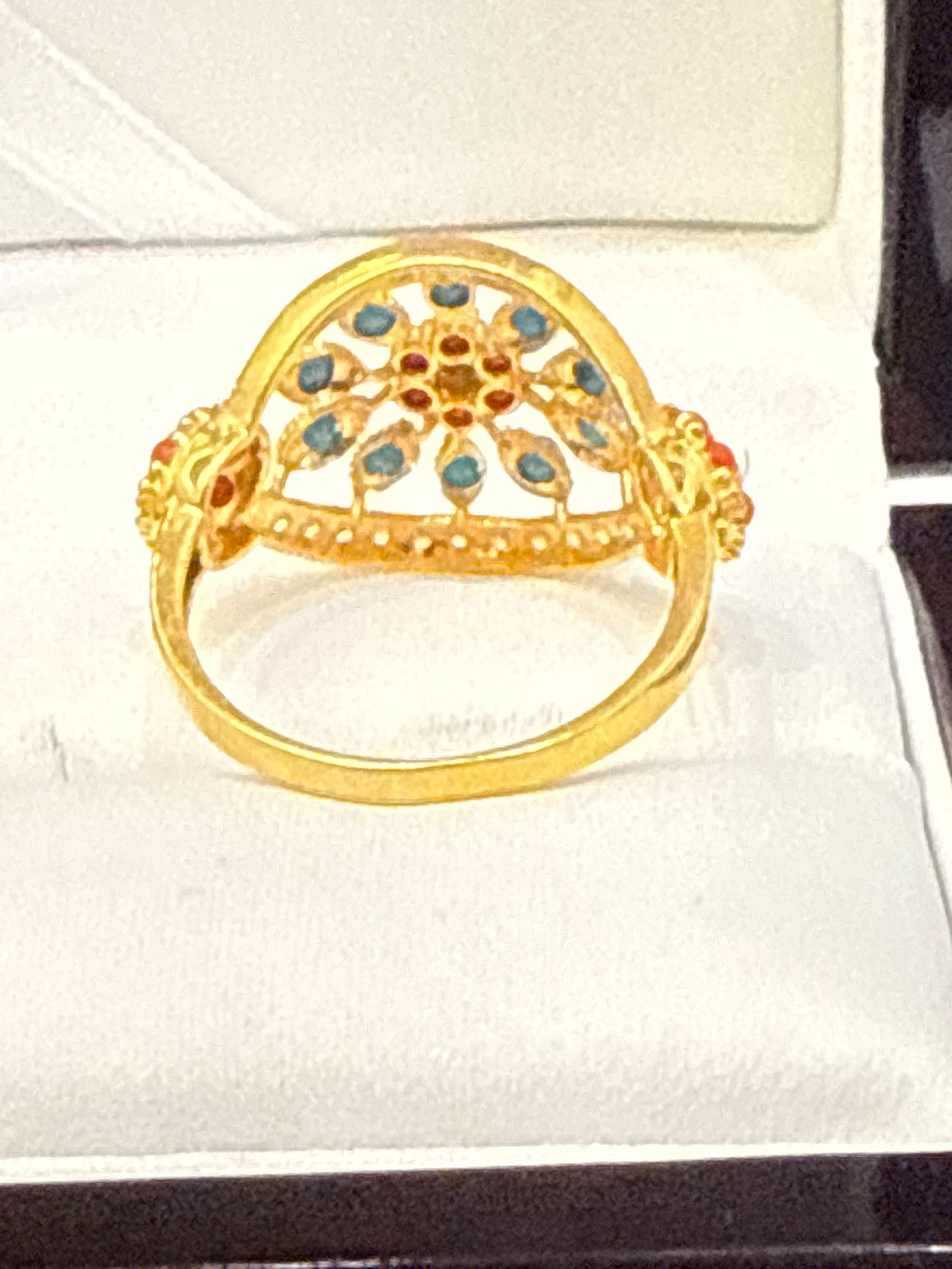 Gemstone Ring 22K Gold Size8, Weight: 4.3g SKU:RW074