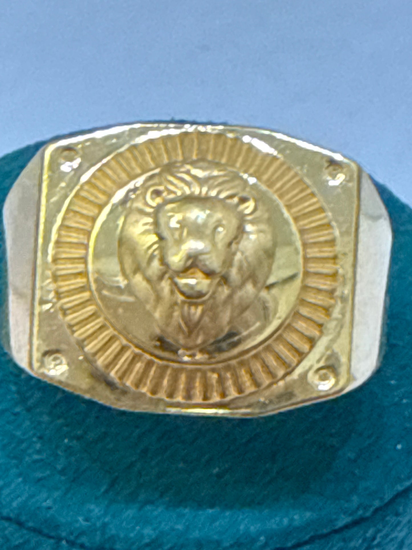 Men’s Lion Head 3D Custom Design Ring 22K Gold 11.3g SKU: R0226M