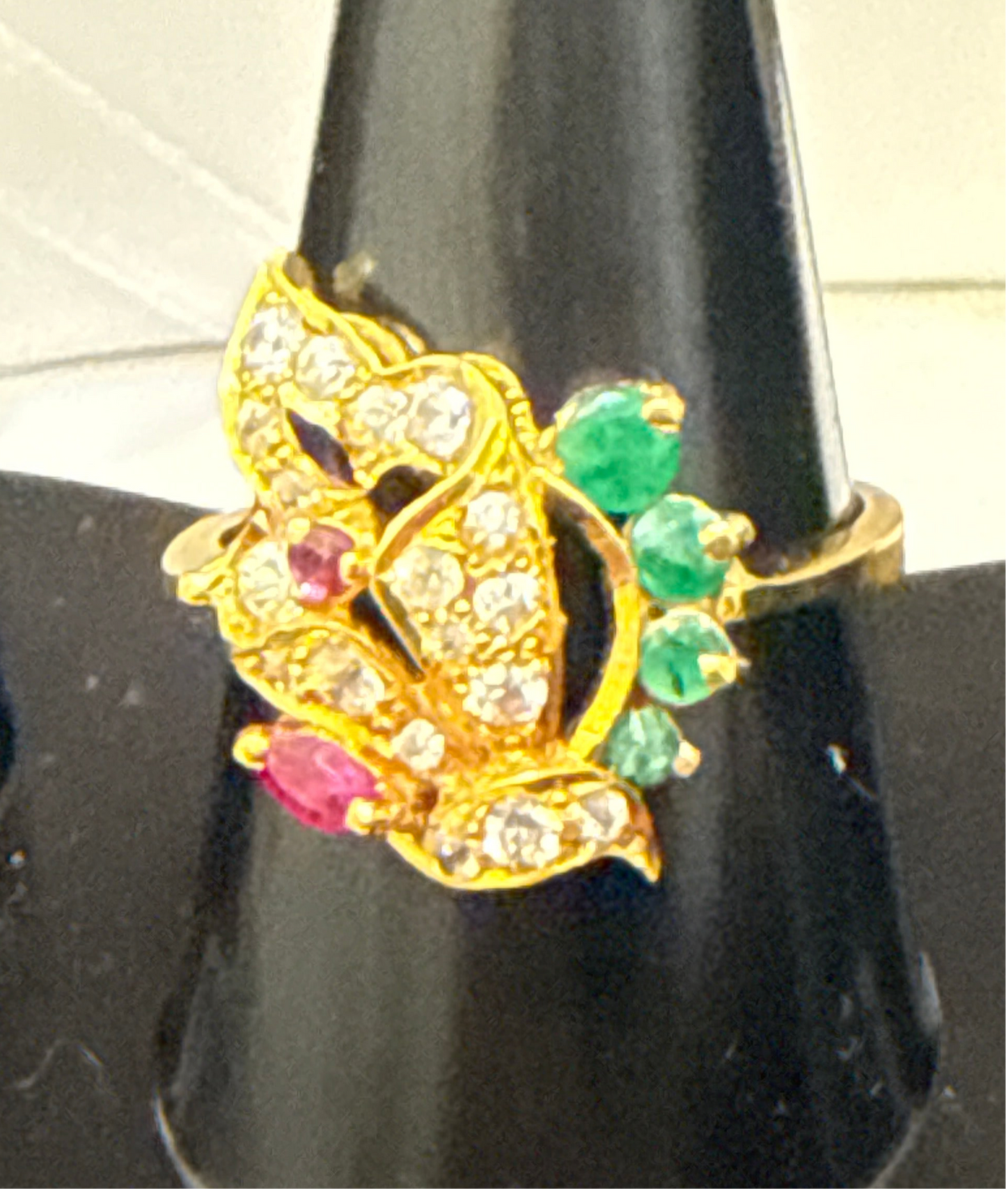 Gemstone Ring 22K Gold 8Size , Weight: 4.2g SKU:RW0102