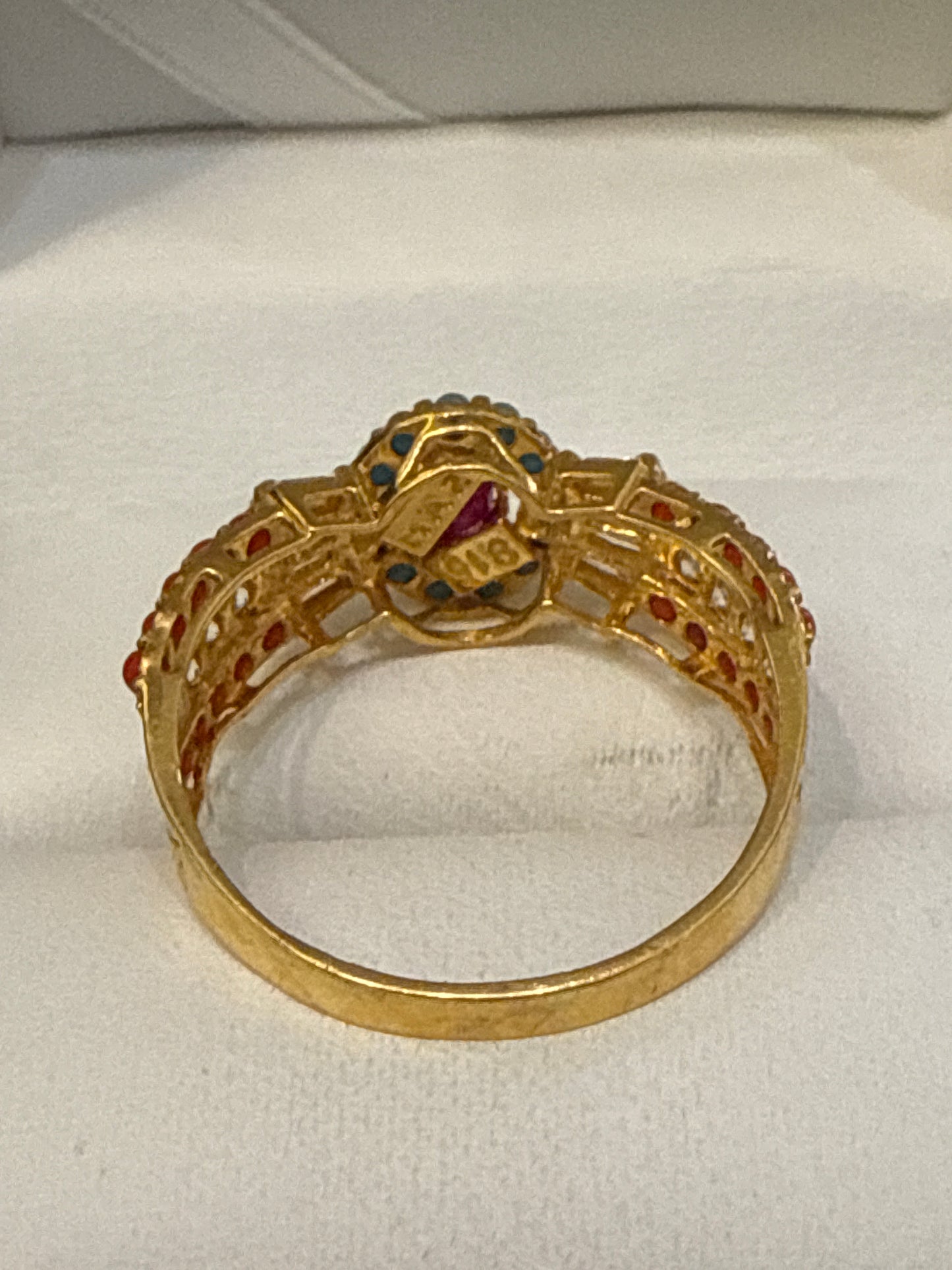 Gemstone Ring 22K Gold Size9 , Weight: 4.1g SKU:RW092