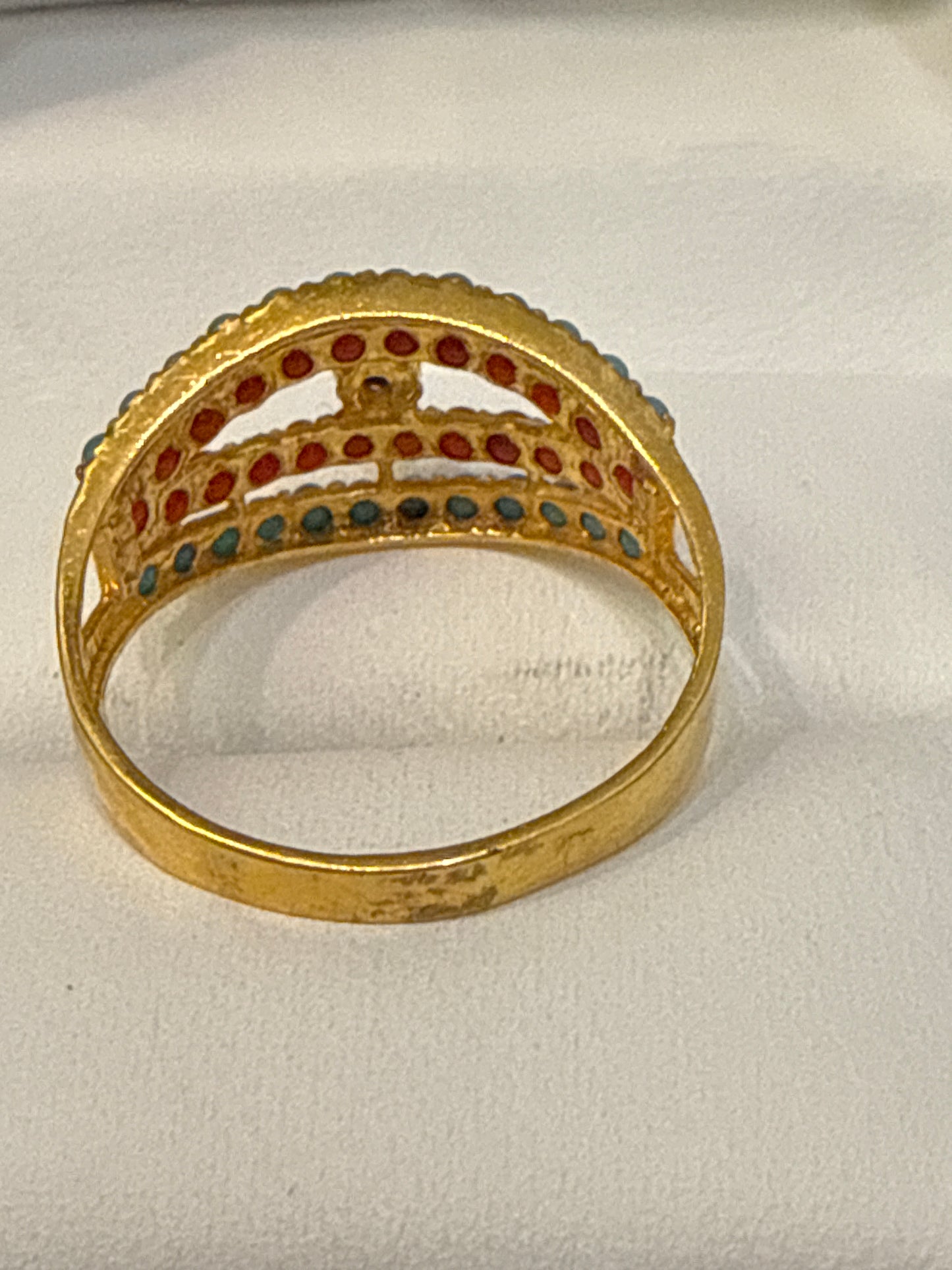 Gemstone Ring 22K Gold 8Size , Weight: 3.2g SKU:RW081