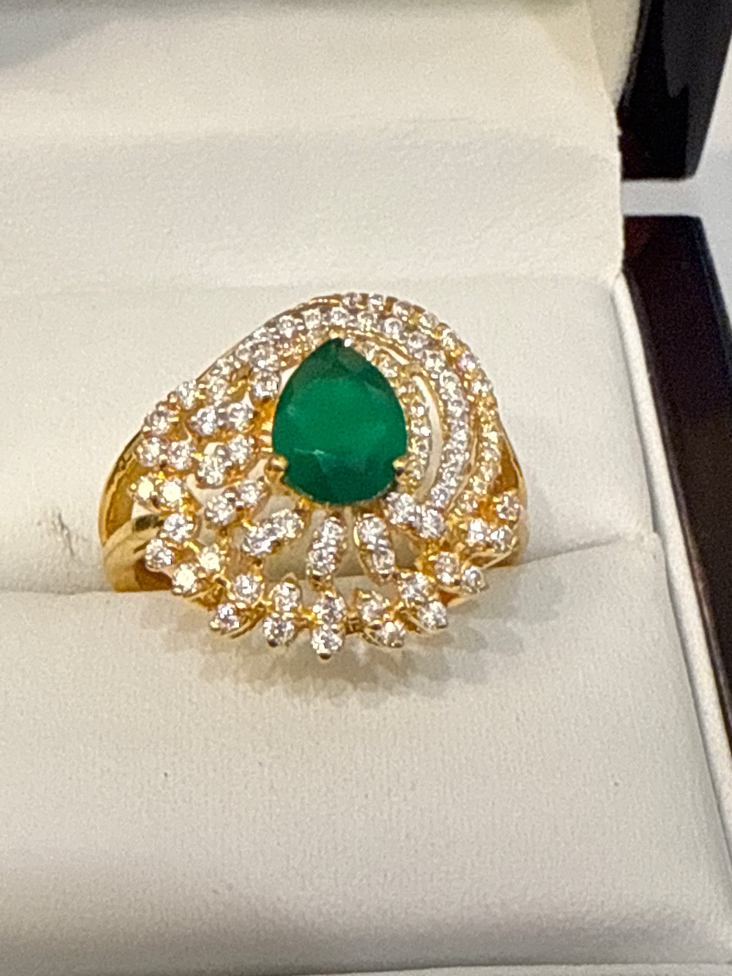 Gemstone Ring 22K Gold Size9 , Weight: 6.4g SKU:RW080