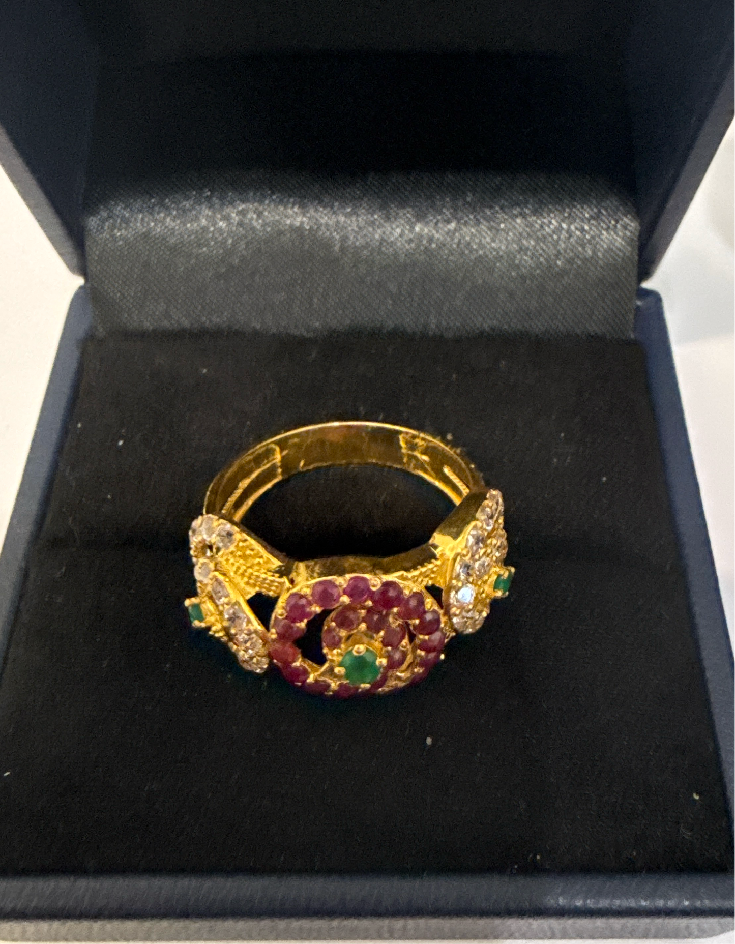 Gemstone Ring 22K Gold Size7.5, Weight: 4.6g SKU:RW091