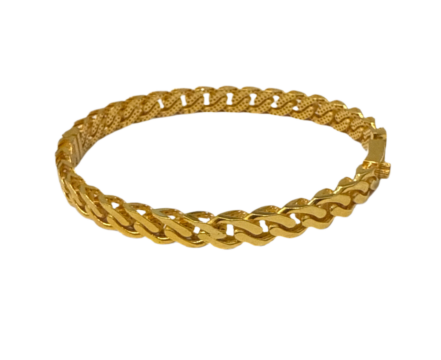 Designer Inspired Solid Chain BRACELET but only Better. Truly a Timeless Piece in 22K Yellow Gold Easy on - 17.8g SKU:BR0033BB.