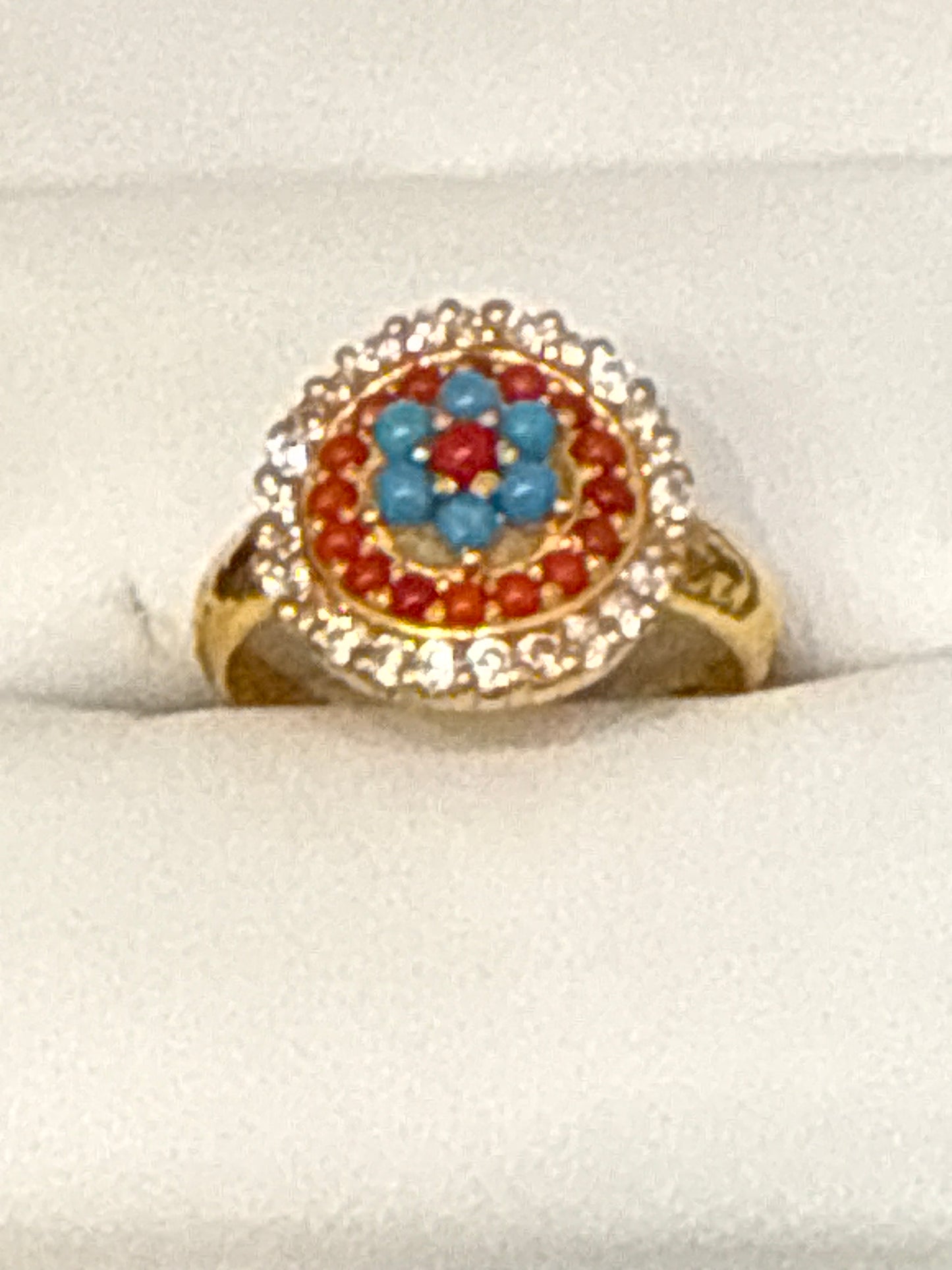 Gemstone Ring 22K Gold 8.5Size , Weight: 5g SKU:RW072
