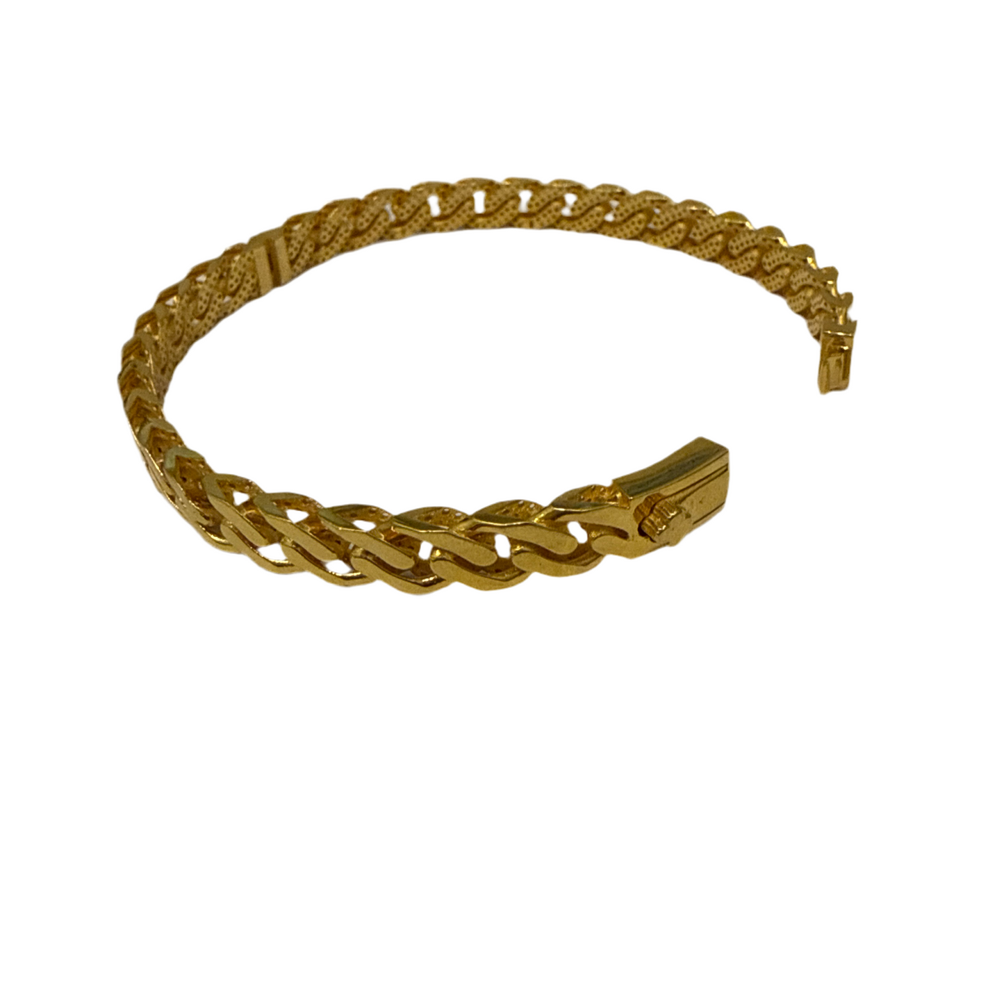 Designer Inspired Solid Chain BRACELET but only Better. Truly a Timeless Piece in 22K Yellow Gold Easy on - 17.8g SKU:BR0033BB.