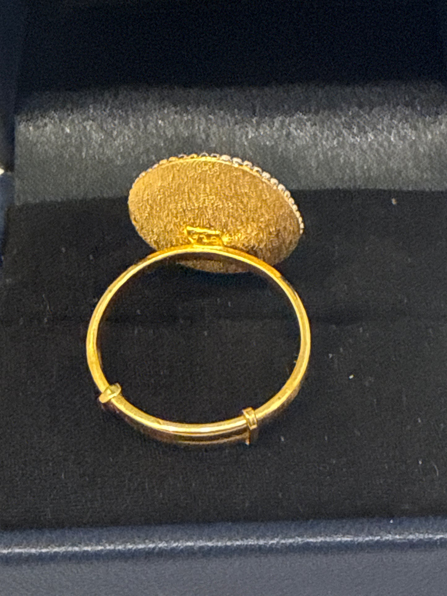 Modern Matt Polished in Rose Gold, Rhodium and Gold, 22K Gold Ring Design, Size adjustable 5-12, 4.7g SKU: R0152W