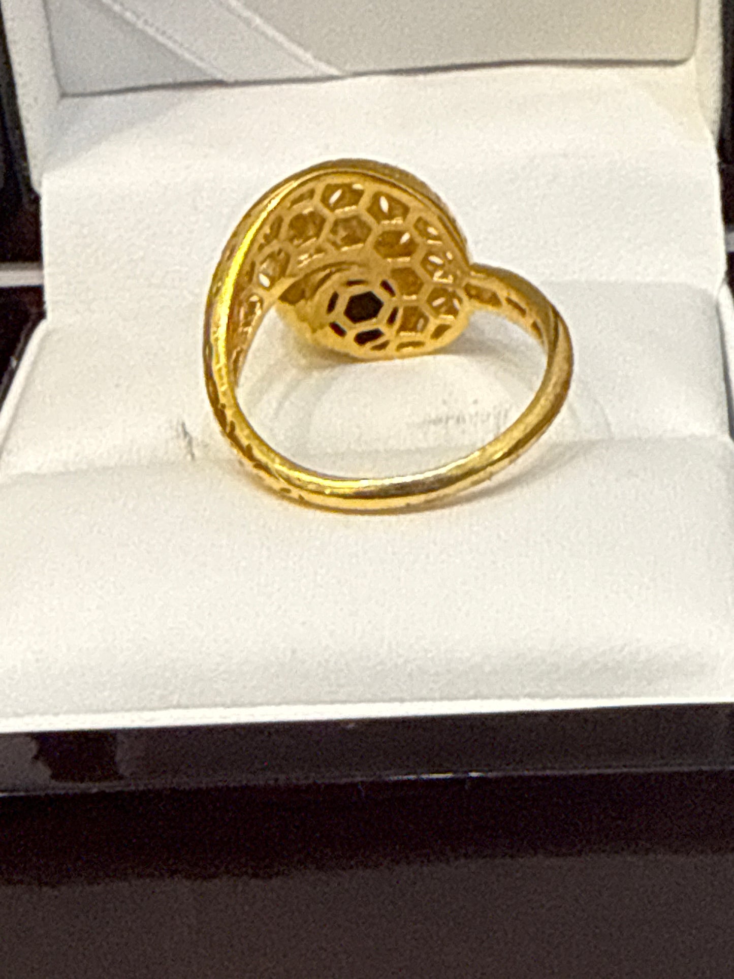 Women’s Ring for Italian Dubai Morden Style Wedding or Casual 22K Gold Size 8, Weight: 3.3g, SKU:R181W429