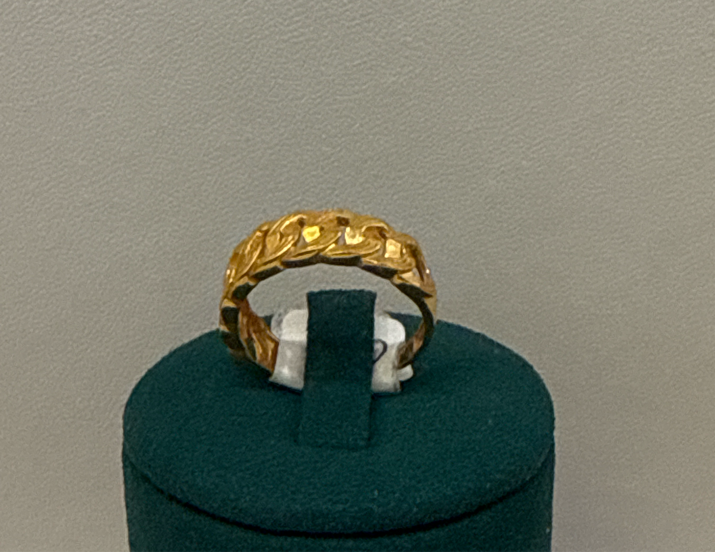 Unisex 3D Custom Chain Design Ring 22K Gold Size 6.5 Weight:3.6g SKU: R0167U