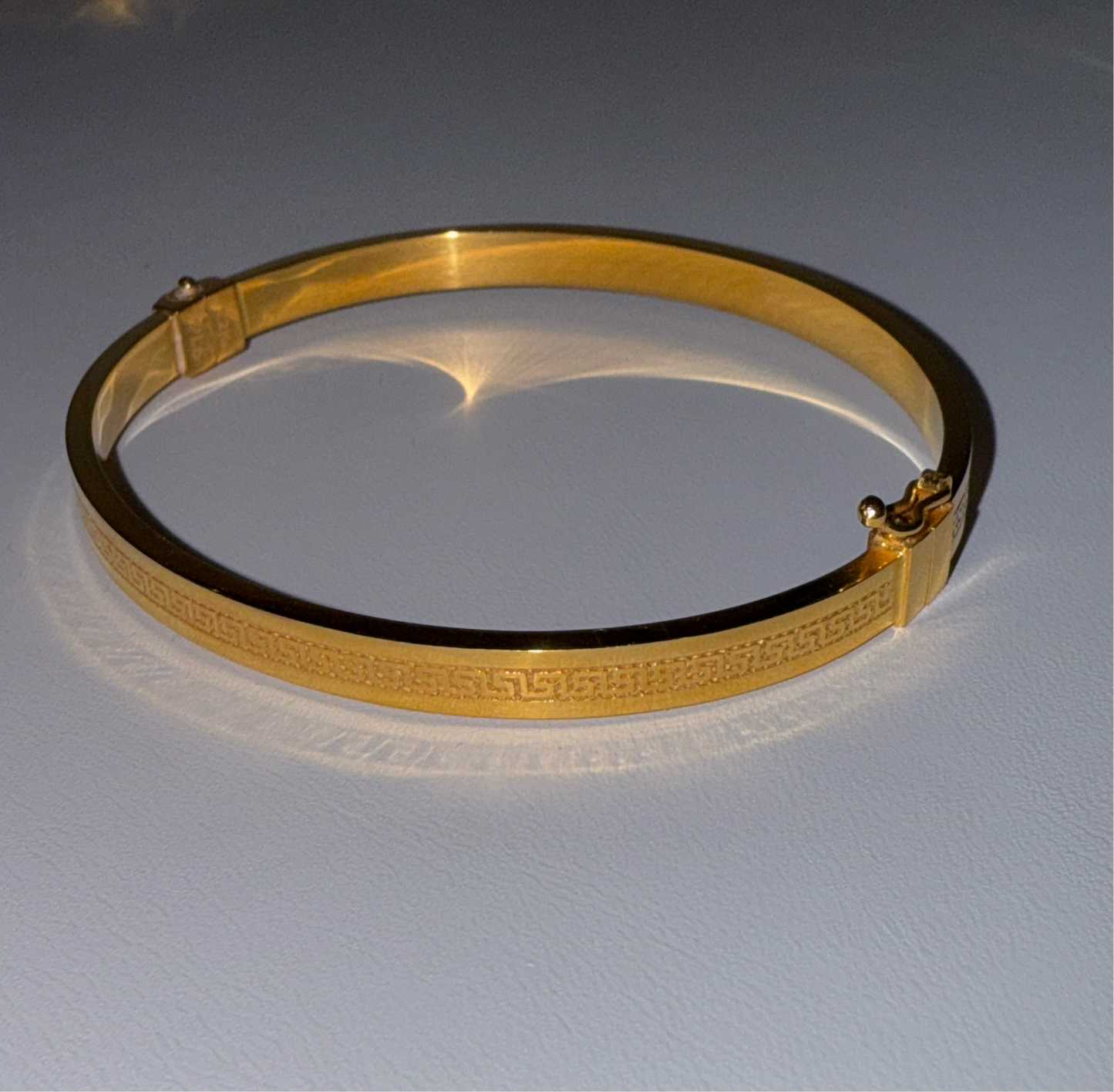 ORO Designer Inspired Greek Key BRACELET Truly a Timeless Piece in 22K Yellow Gold Easy on - 10.0g SKU:BR0044BB.