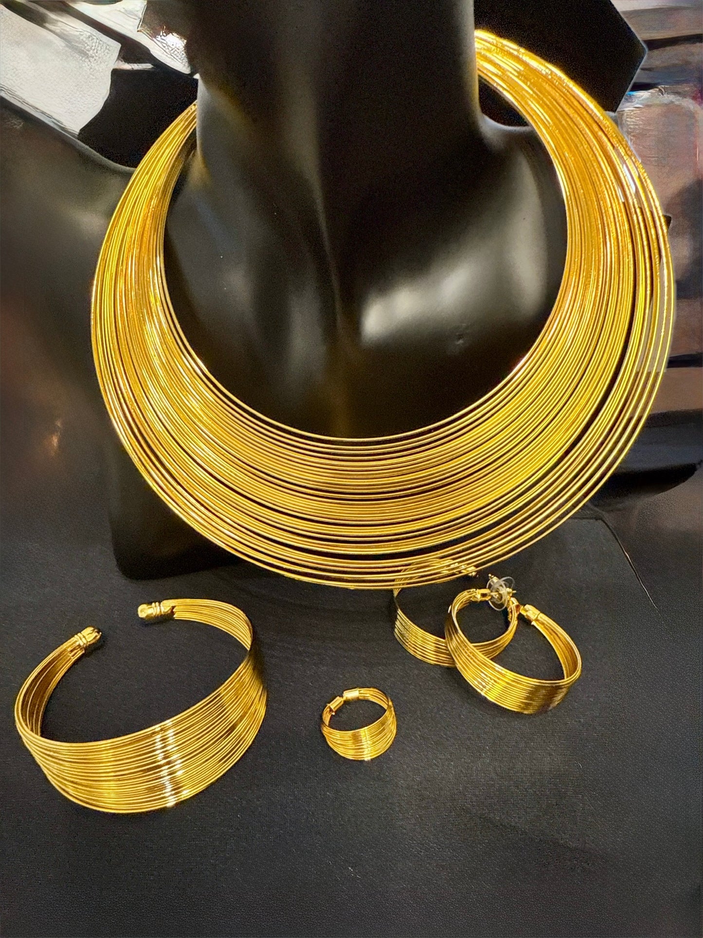 1 Gram 24k Gold Plated Sterling Silver Modern Bracelet