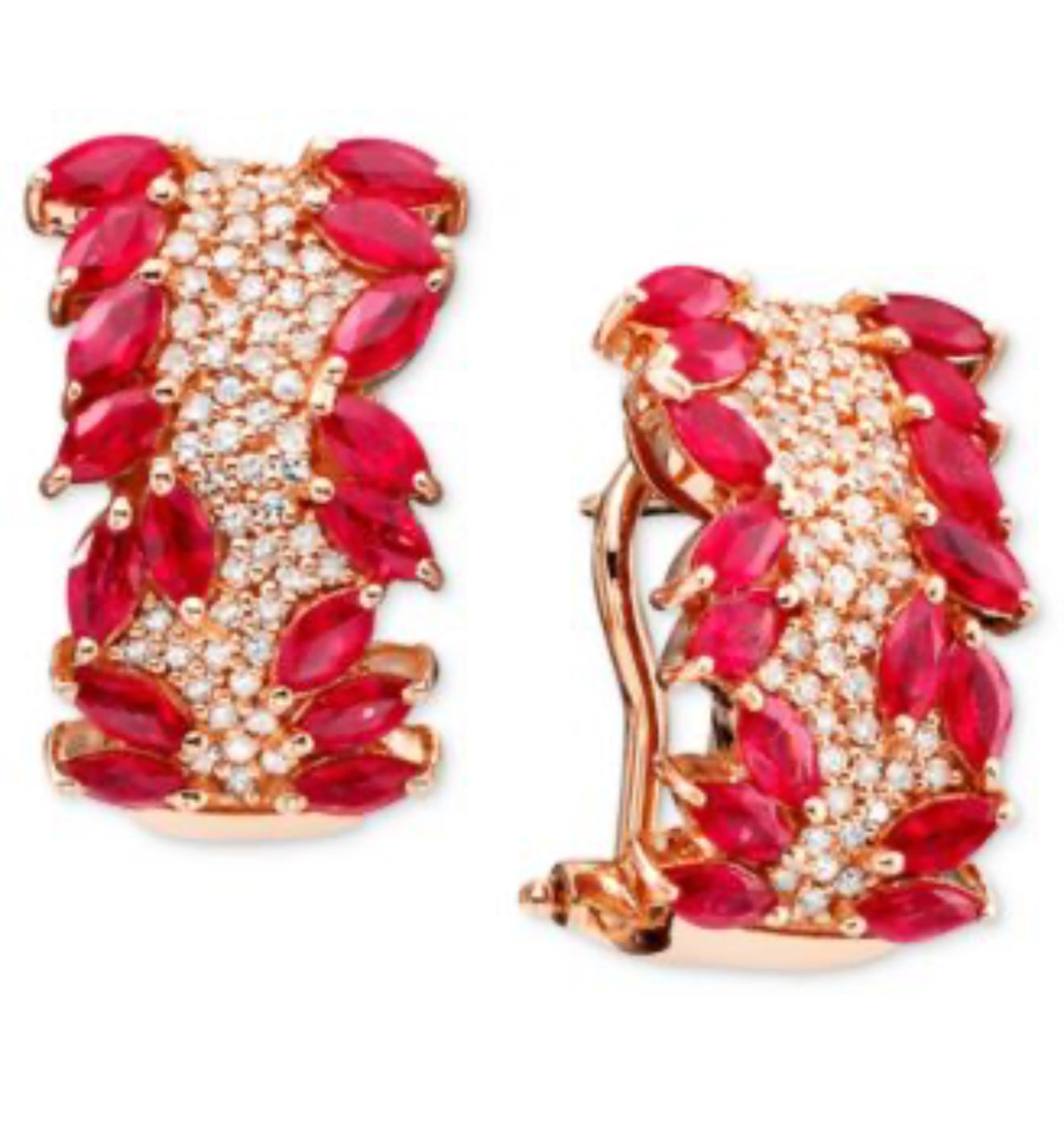 Rosa by EFFY® Ruby (3-5/8 ct. t.w.) and Diamond (1/2 ct. t.w.) in 14k Rose Gold