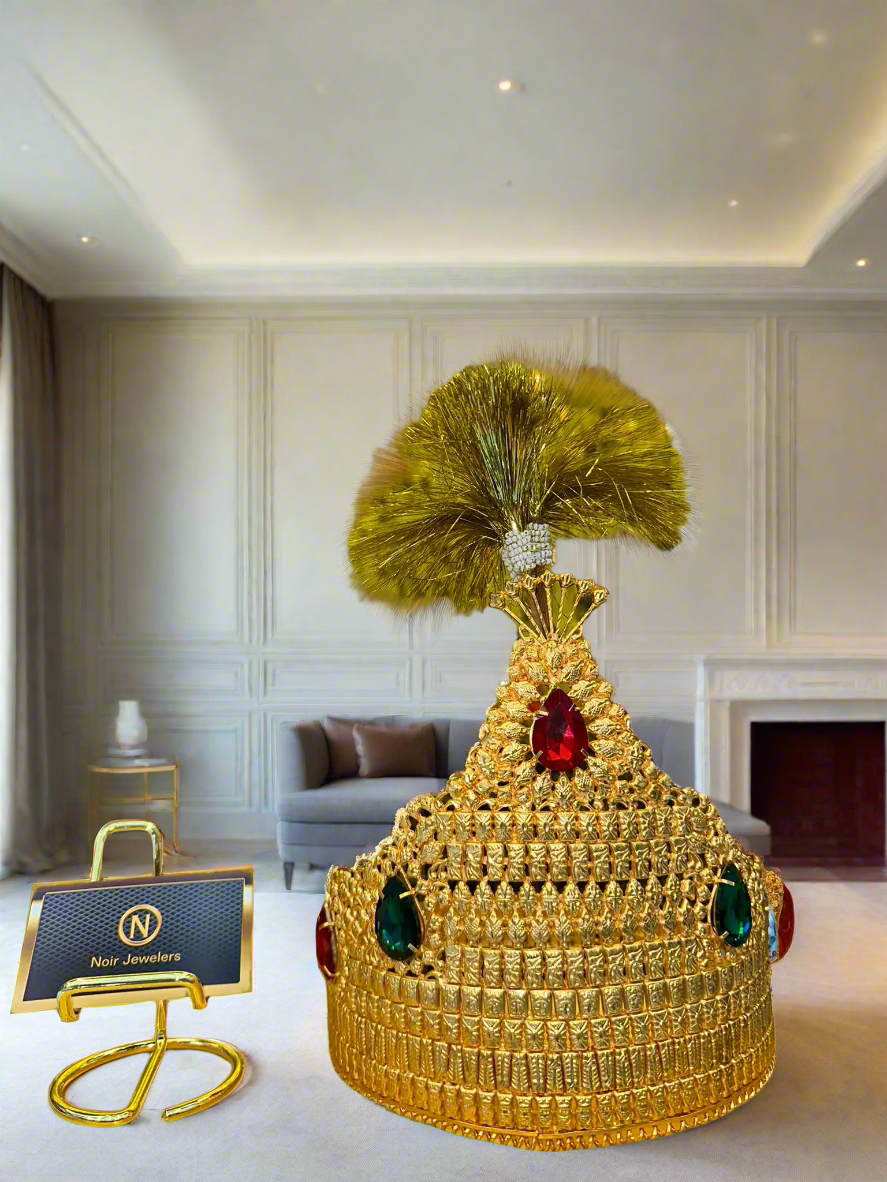 Golden Crown - elegant, luxurious one of a kind design promise to make every head turned. Unisex