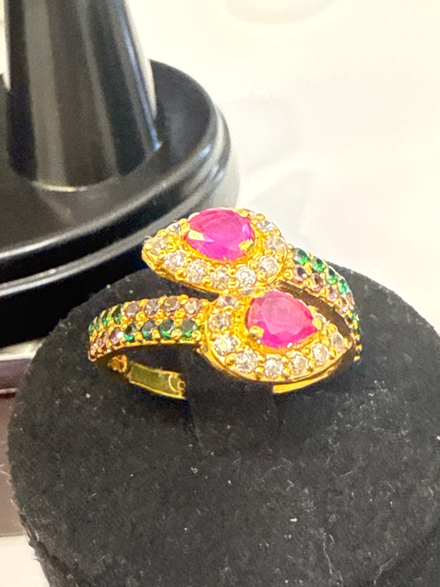 Gemstone Ring 22K Gold 7.5Size , Weight: 3.3g SKU:RW0104