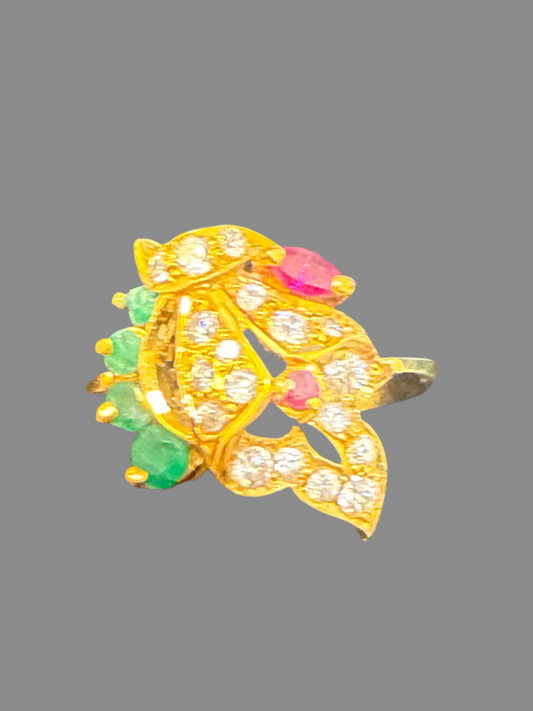 Gemstone Ring 22K Gold 8Size , Weight: 4.2g SKU:RW0102