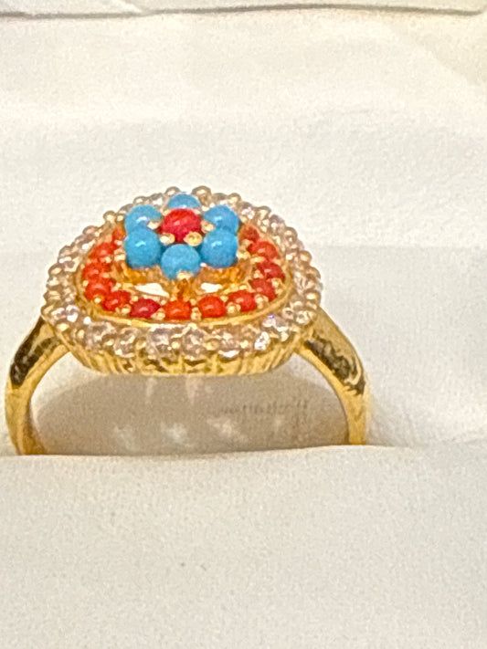 Gemstone Ring 22K Gold 8.5Size , Weight: 5g SKU:RW072