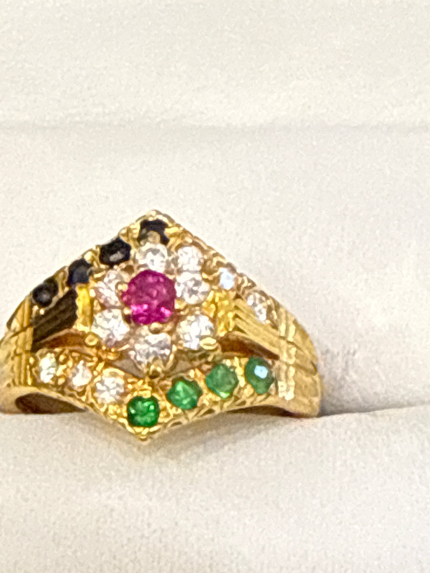 Gemstone Ring 22K Gold Size 6.5, Weight: 6.3g SKU:RW0100