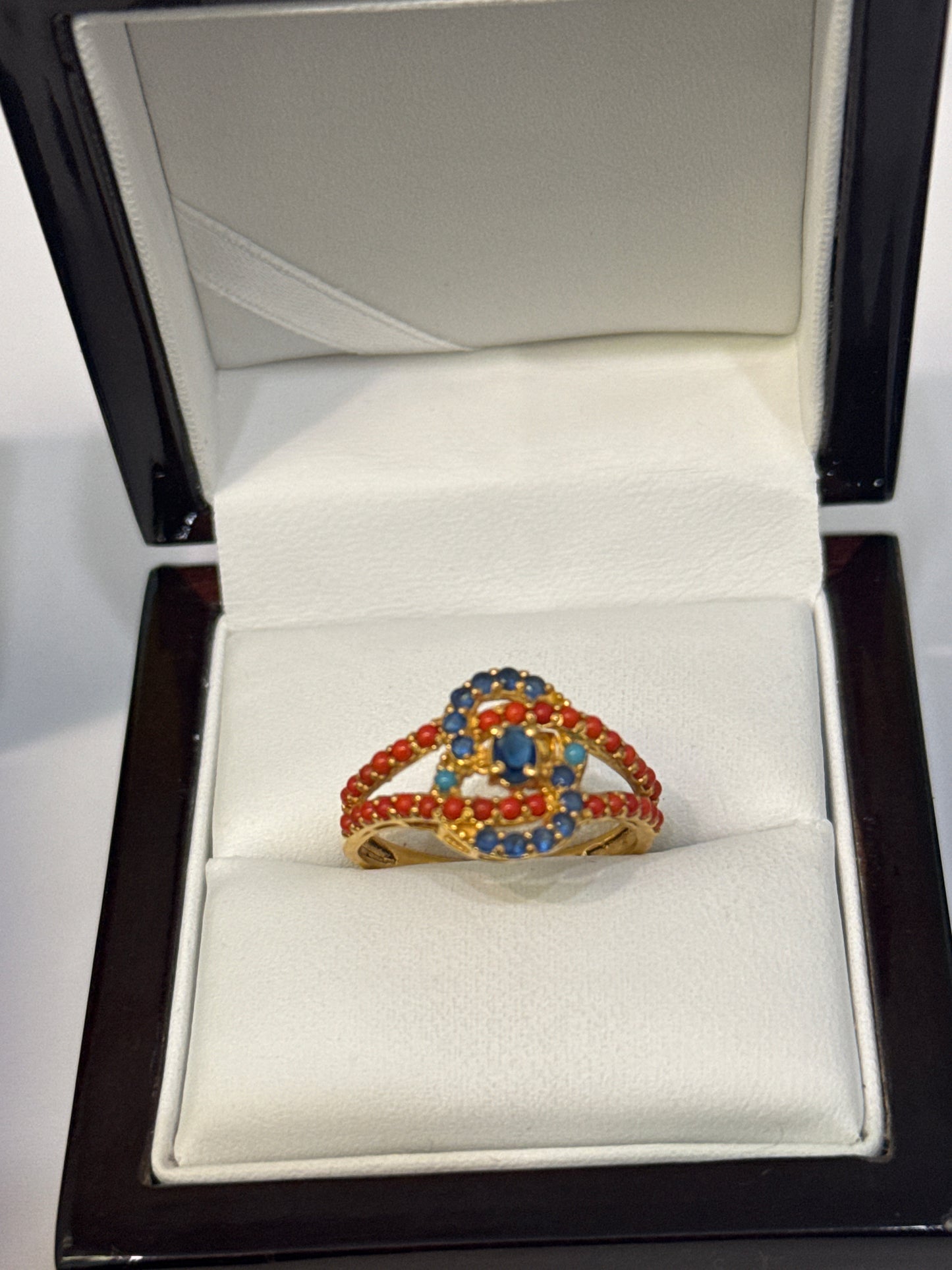 Gemstone Ring 22K Gold Size9.5, Weight: 3.9g SKU:RW096