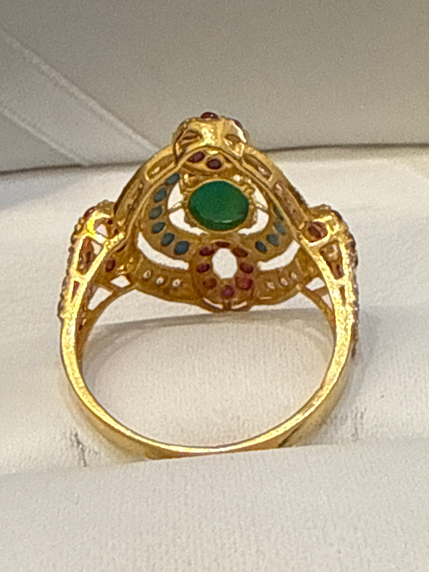 Gemstone Ring 22K Gold Size8, Weight: 4.9g SKU:RW098