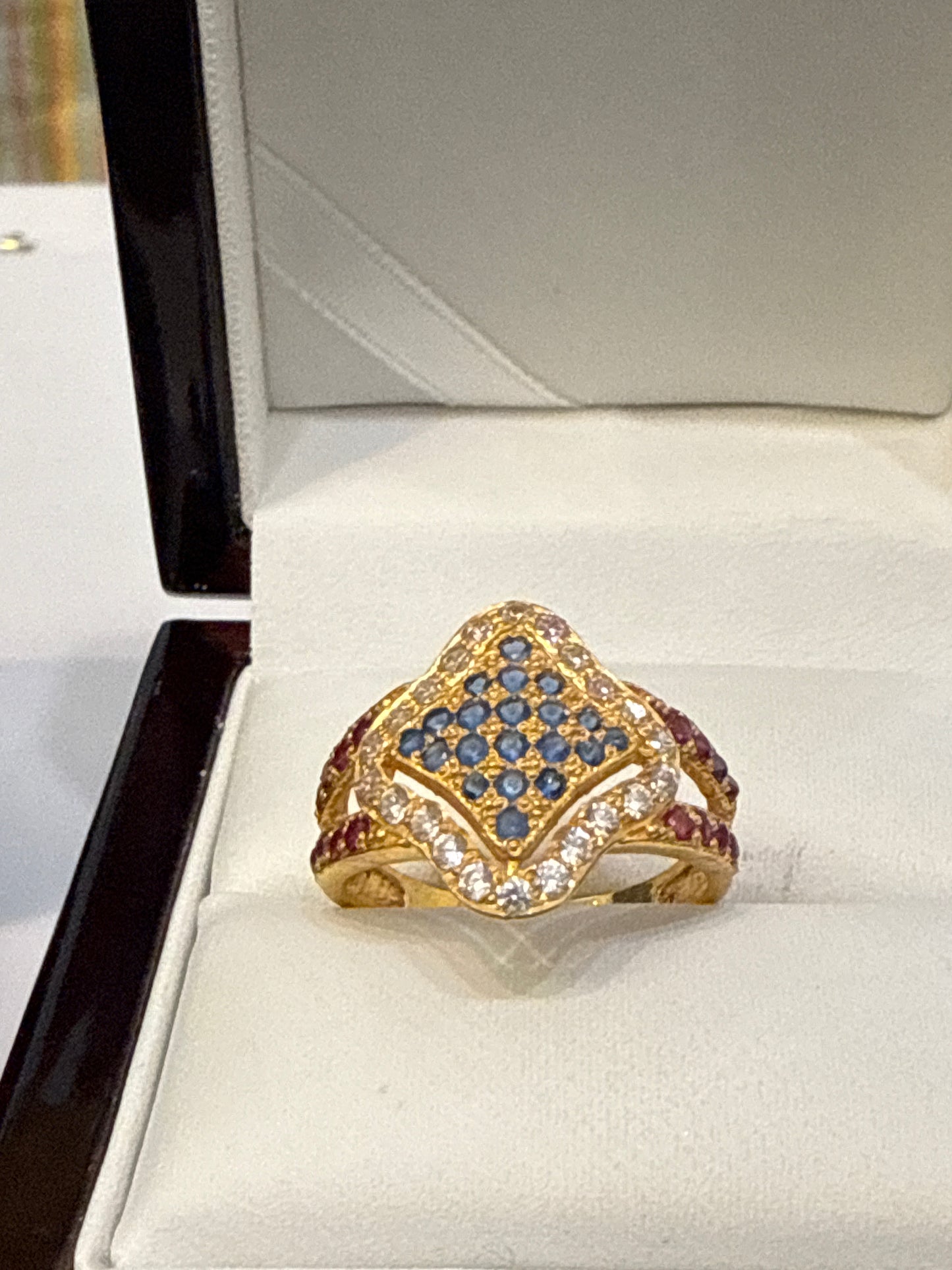 Gemstone Ring 22K Gold 7.5Size , Weight: 4.3g SKU:RW090