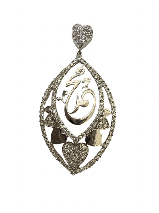 Custom Silver Natural Zircon Pendent