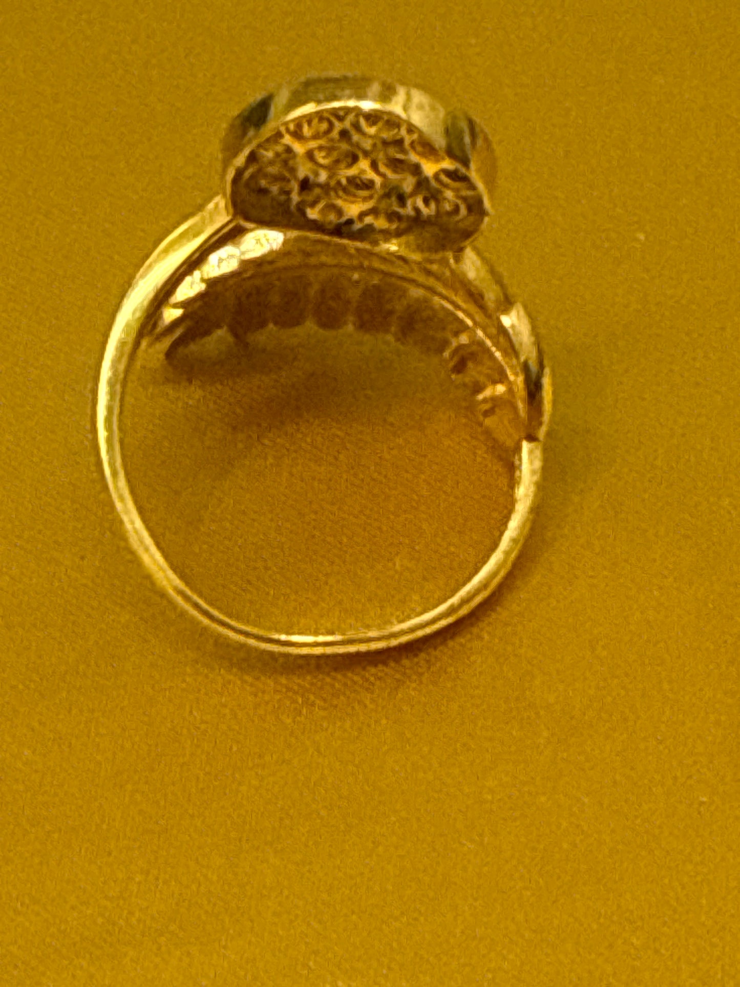 Must Have Contemporary Design a with Modern Twist Light Weight Index or Second Finger ring for Wedding or Party 22K Gold Size adjustable 9.6, 6.0g  SKU: R01960W