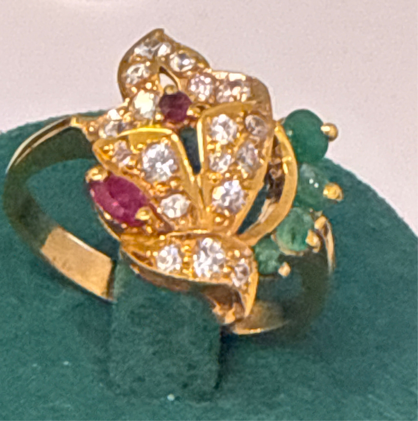 Gemstone Ring 22K Gold 8Size , Weight: 4.2g SKU:RW0102