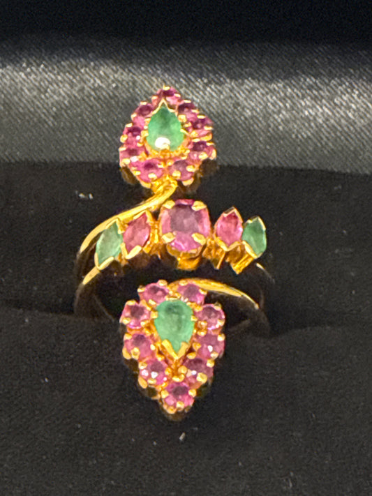 Gemstone Ring 22K Gold 4.5Size , Weight: 7.2g SKU:RW078