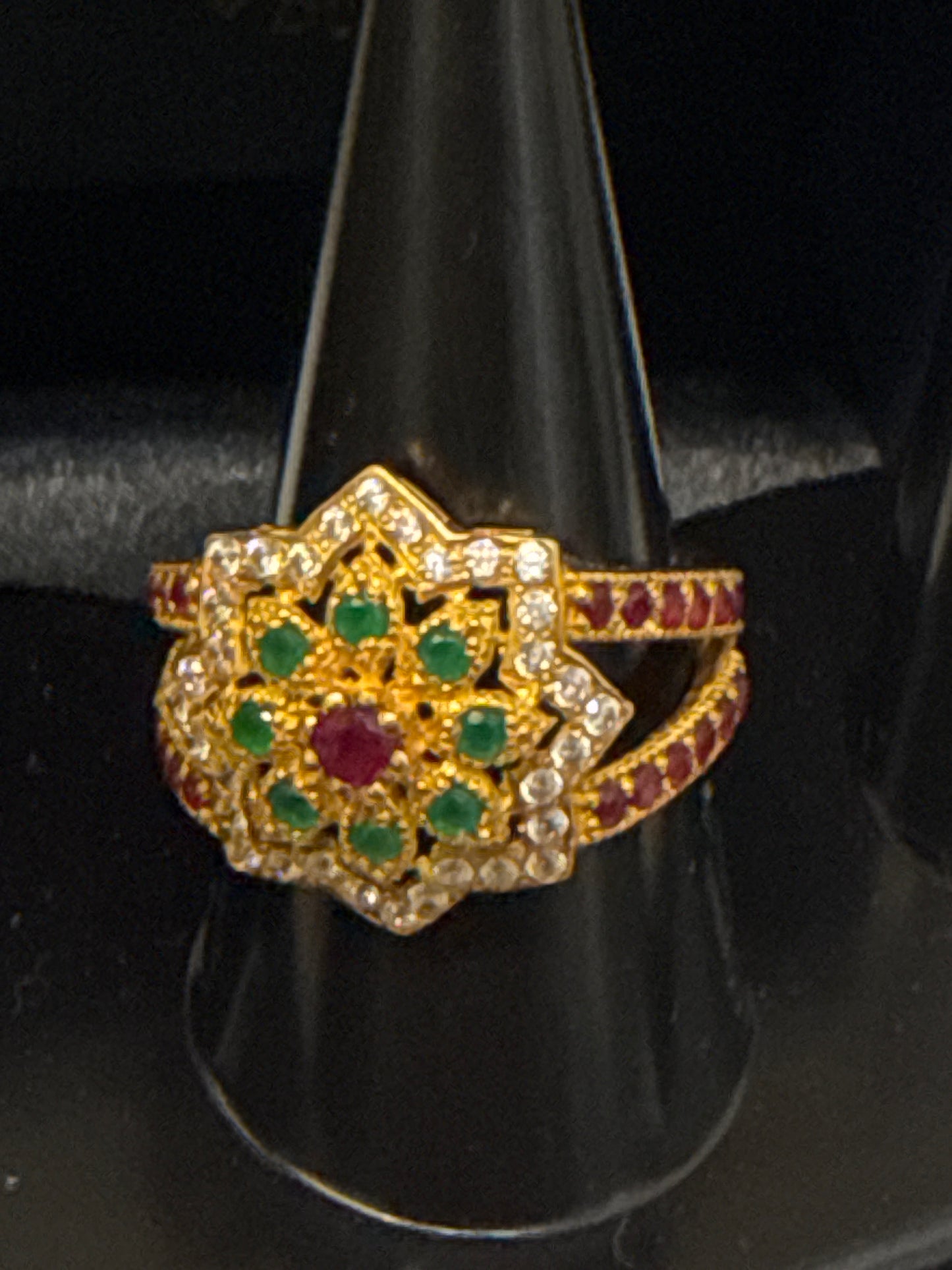 Gemstone Ring 22K Gold Size7 , Weight: 5g SKU:RW094