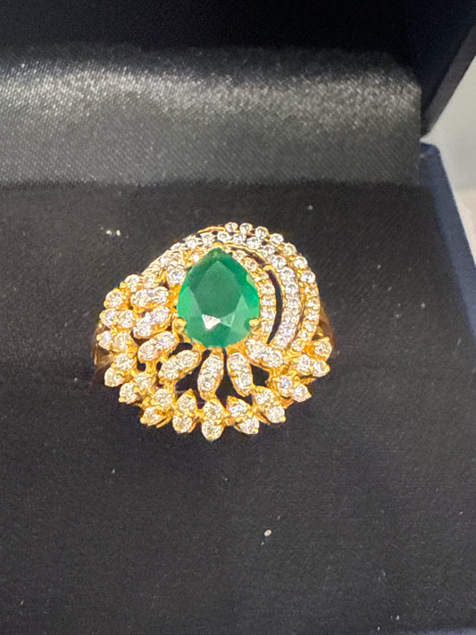 Gemstone Ring 22K Gold Size9 , Weight: 6.4g SKU:RW080
